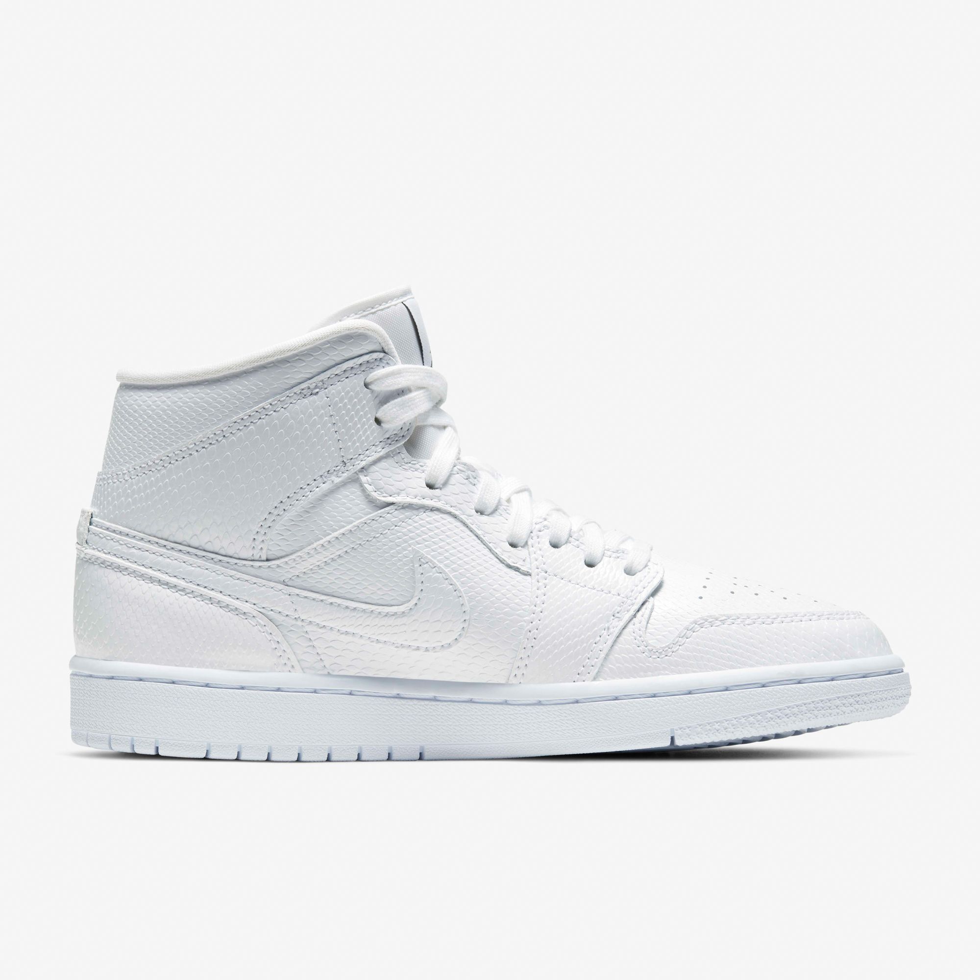 Air Jordan 1 Mid WMNS - White Snakeskin