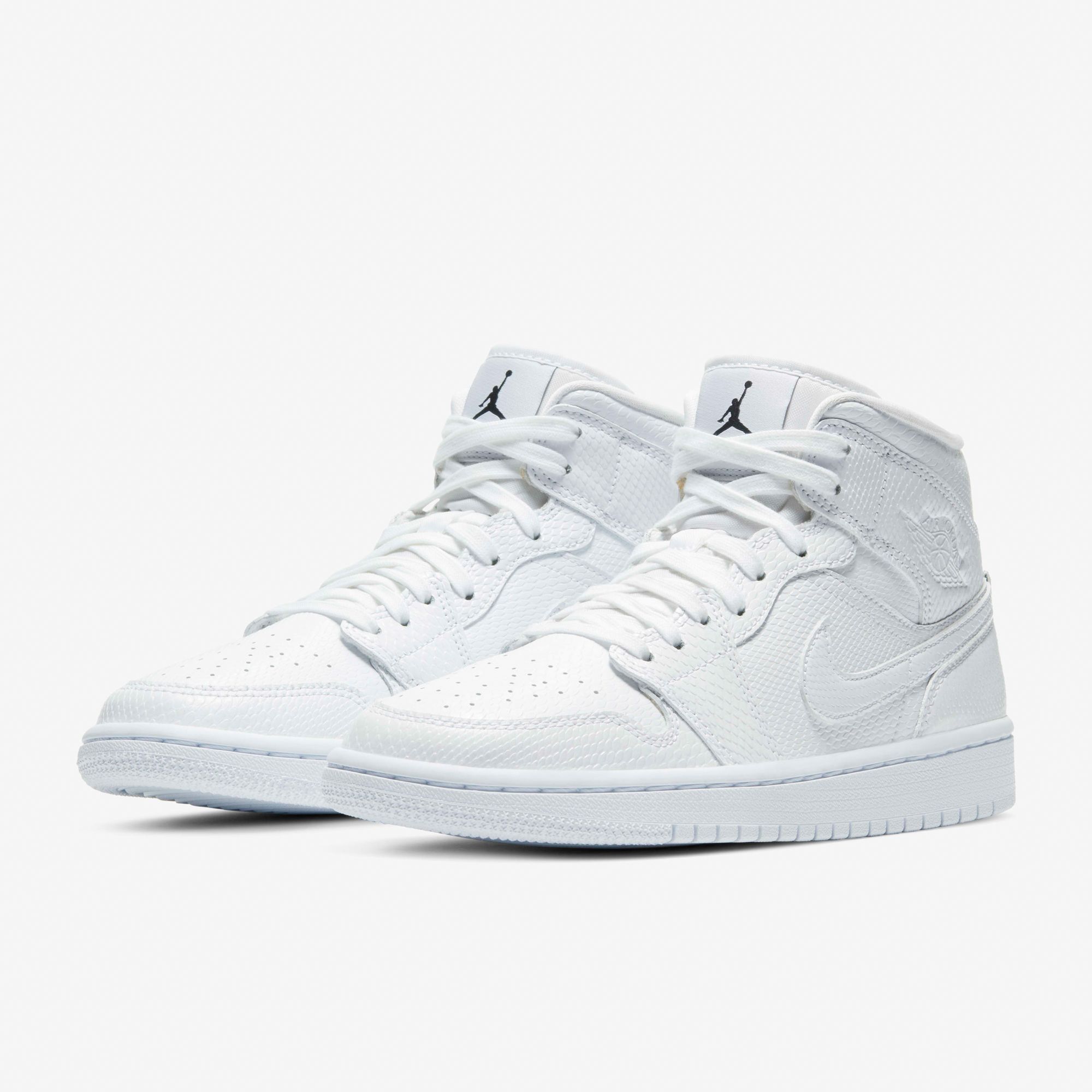 Air Jordan 1 Mid WMNS - White Snakeskin