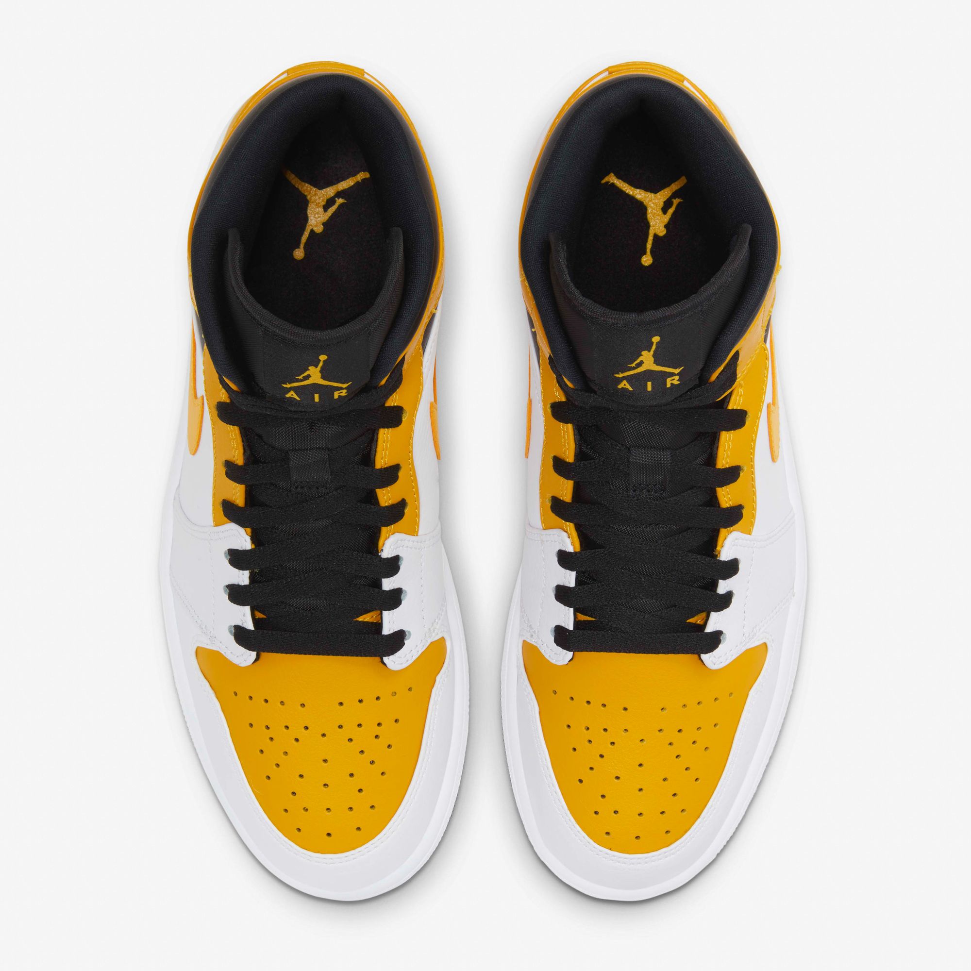Air Jordan 1 Mid - White/University Gold