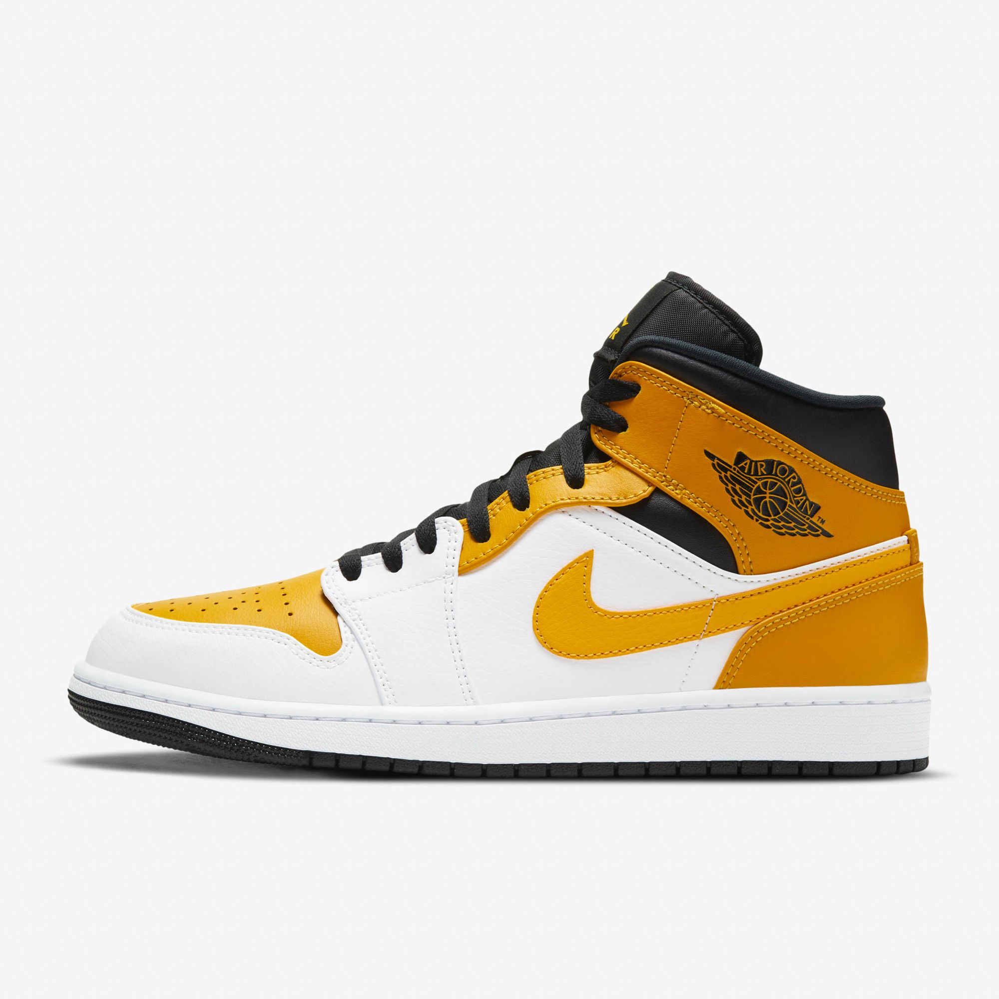 Air Jordan 1 Mid - White/University Gold