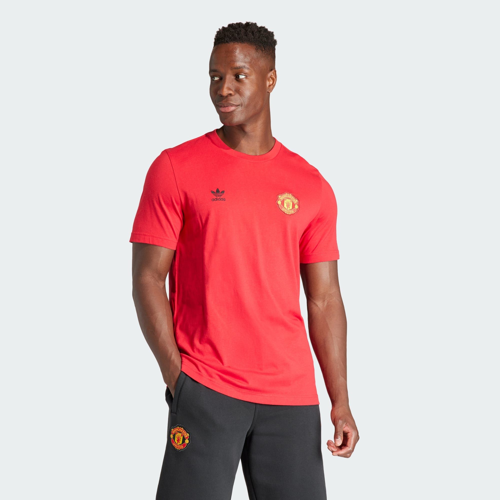  adidas Manchester United Essentials Trefoil Tee - Red 