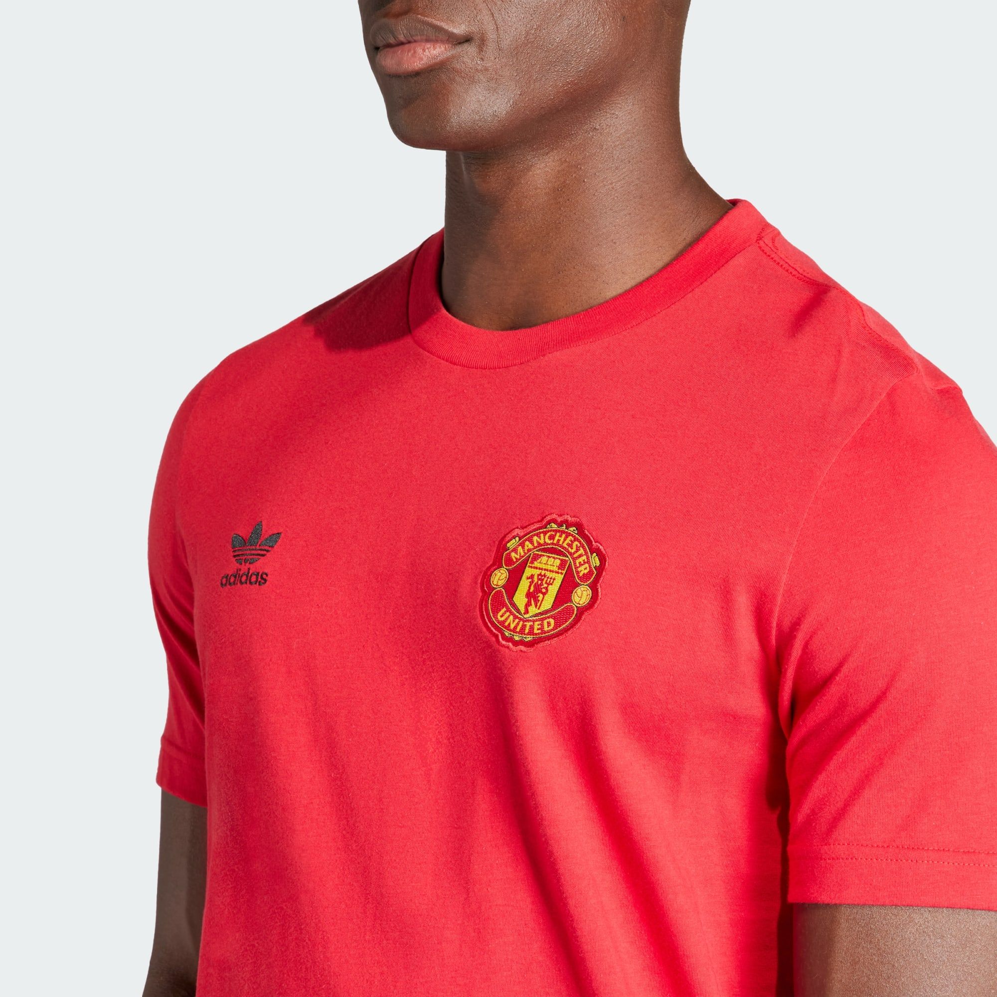 adidas Manchester United Essentials Trefoil Tee - Red