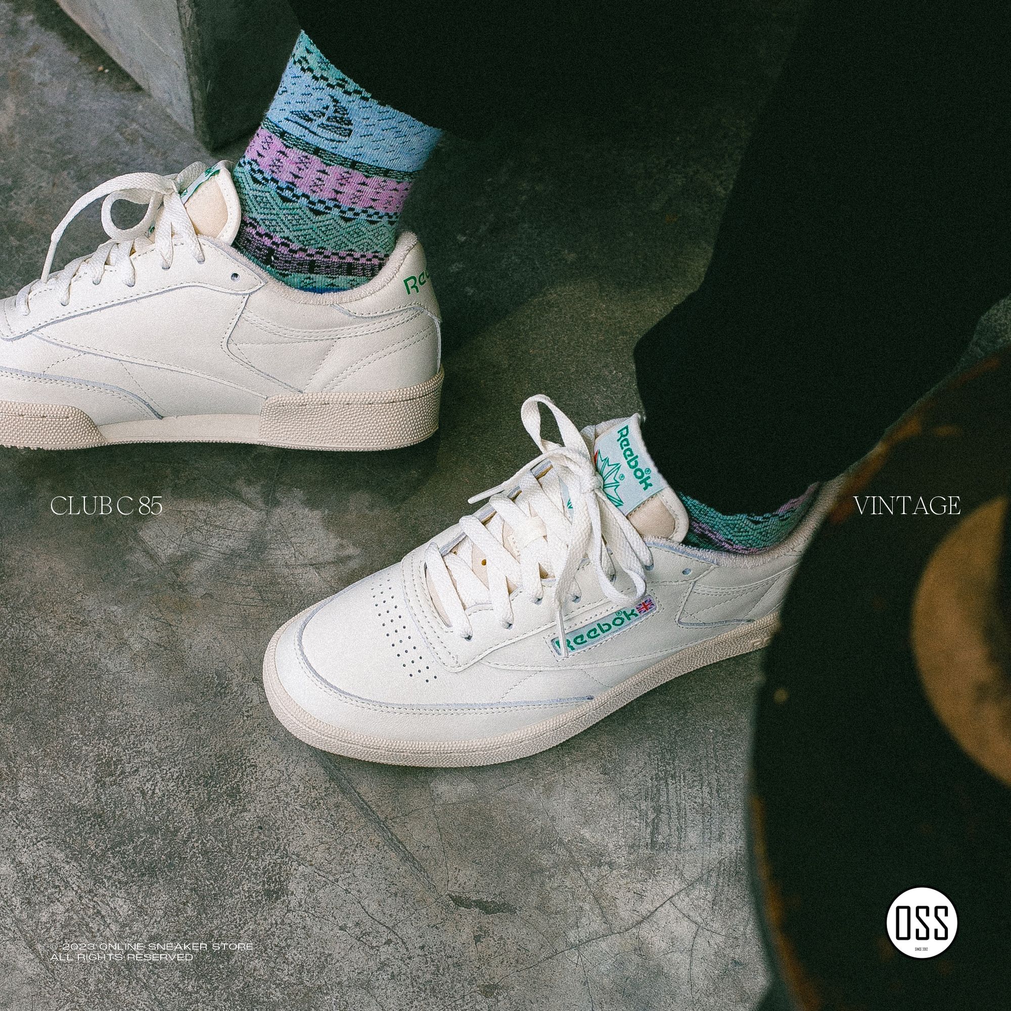  Reebok Club C 85 Vintage - Chalk / Glen Green 