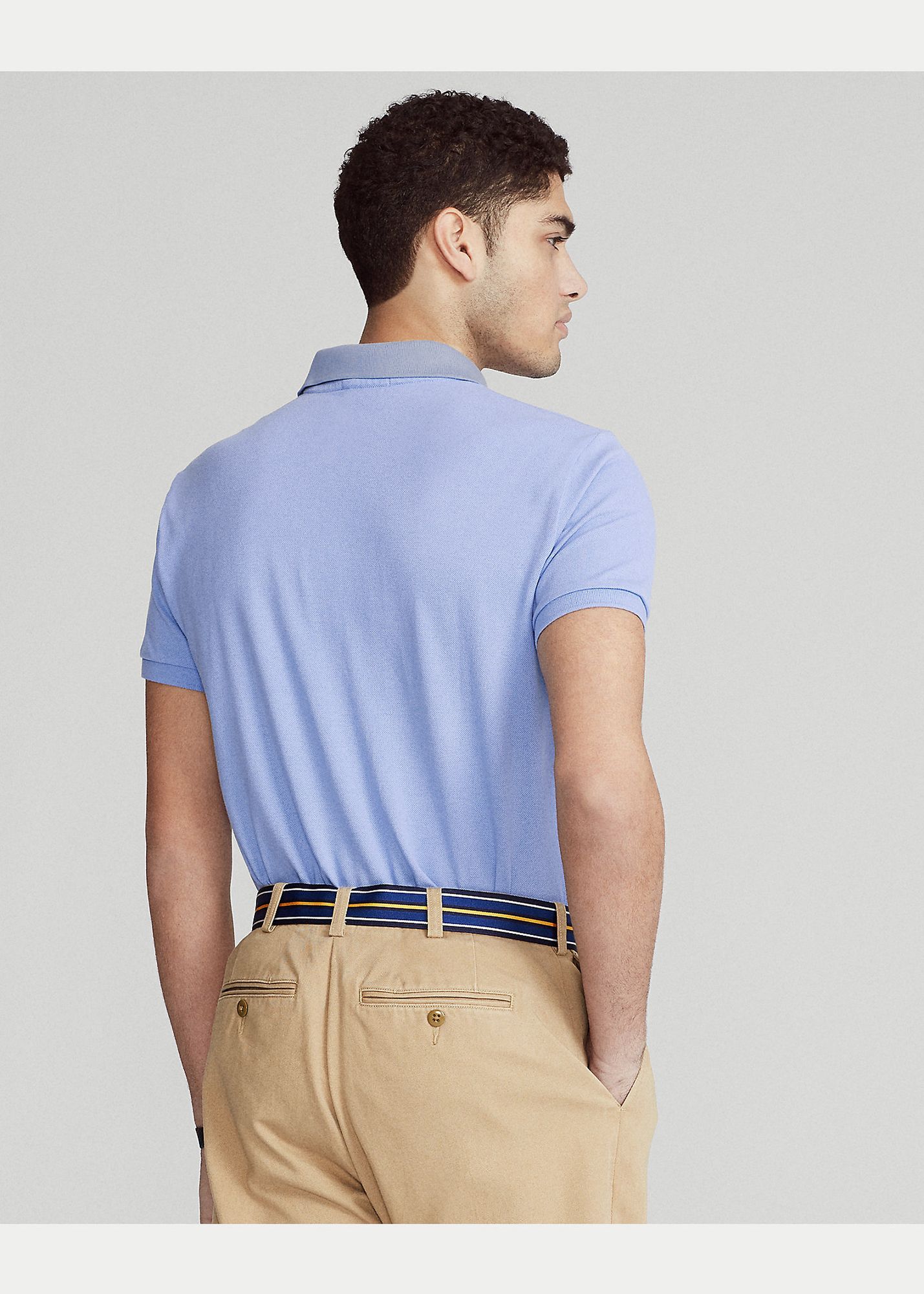  Ralph Lauren The Iconic Mesh Polo Shirt - Light Blue (Slim) 