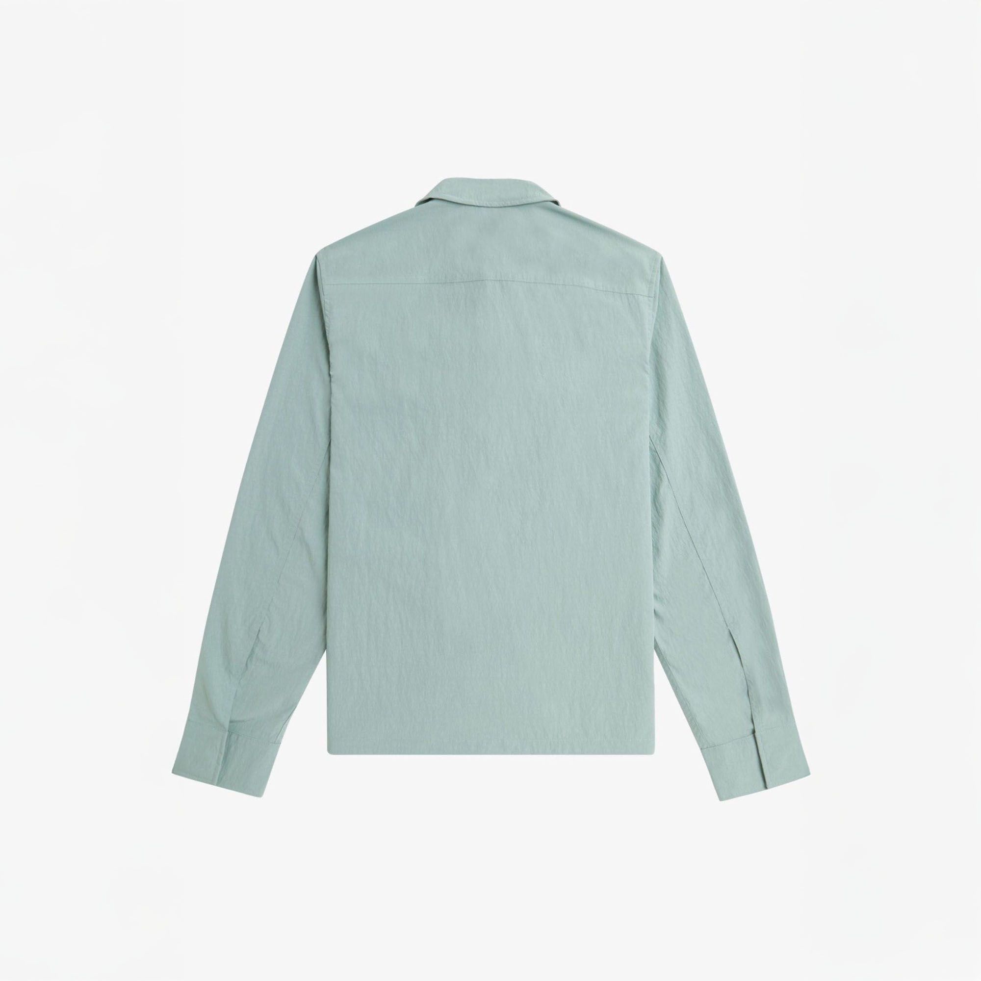 Fred Perry Zip-Through Overshirt - Silver Blue