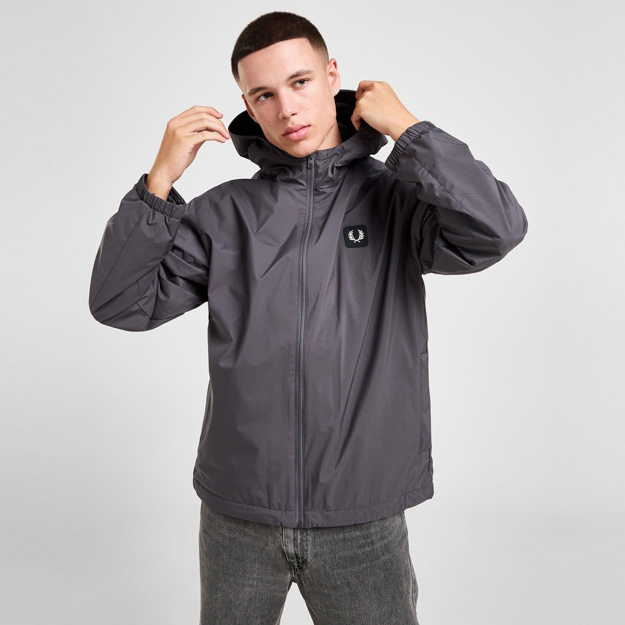 Fred Perry Badge Woven Jacket - Gunmetal