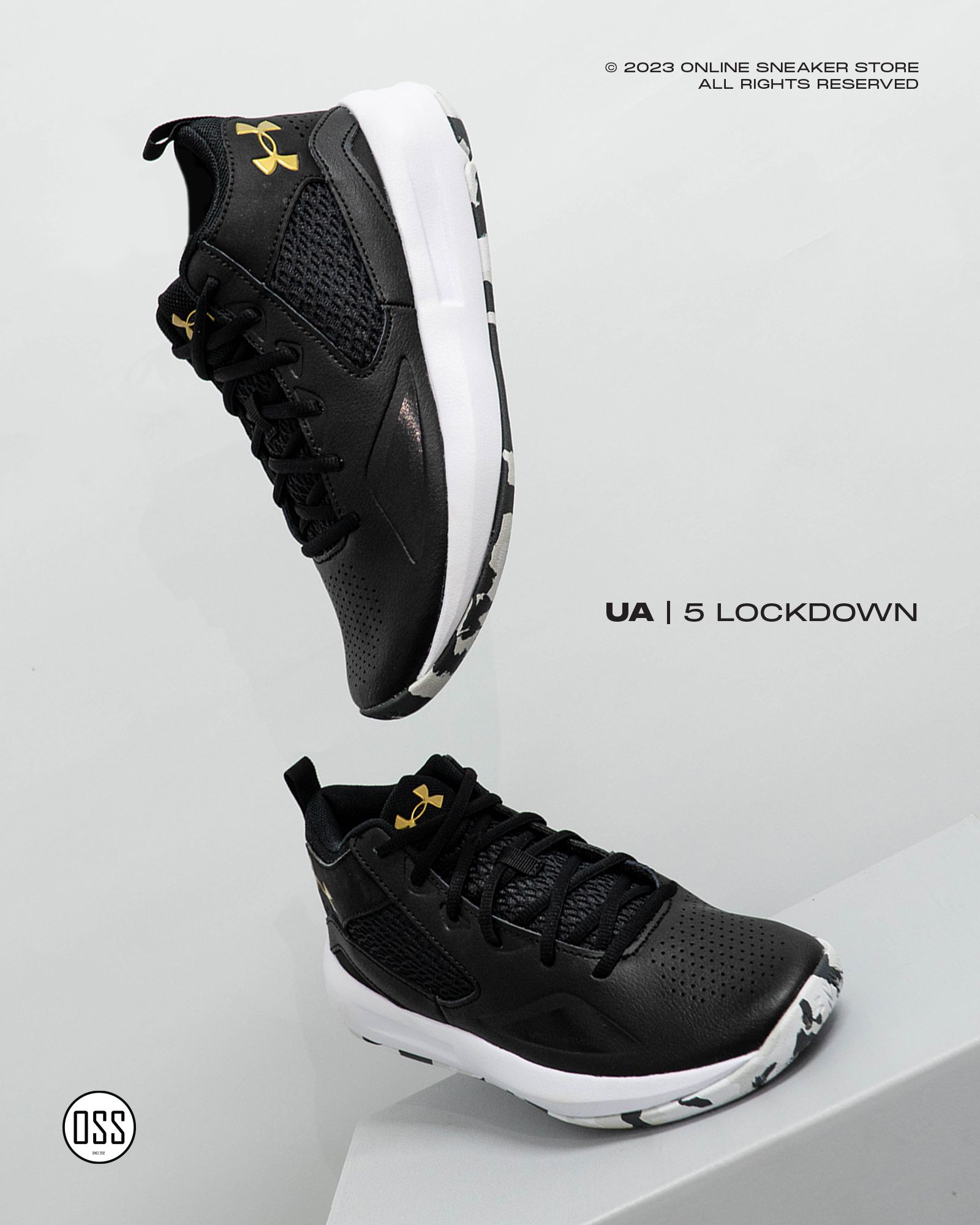  Under Armour 5 Lockdown - Black/White 