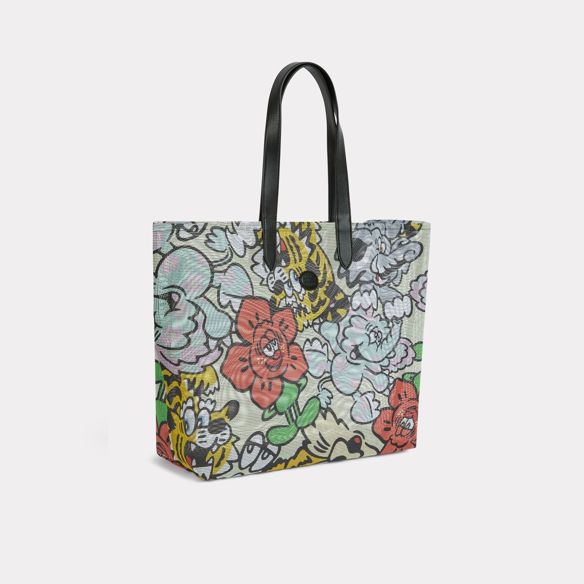 'KENZO Play' Large Tote Bag In Mesh - Multicolor