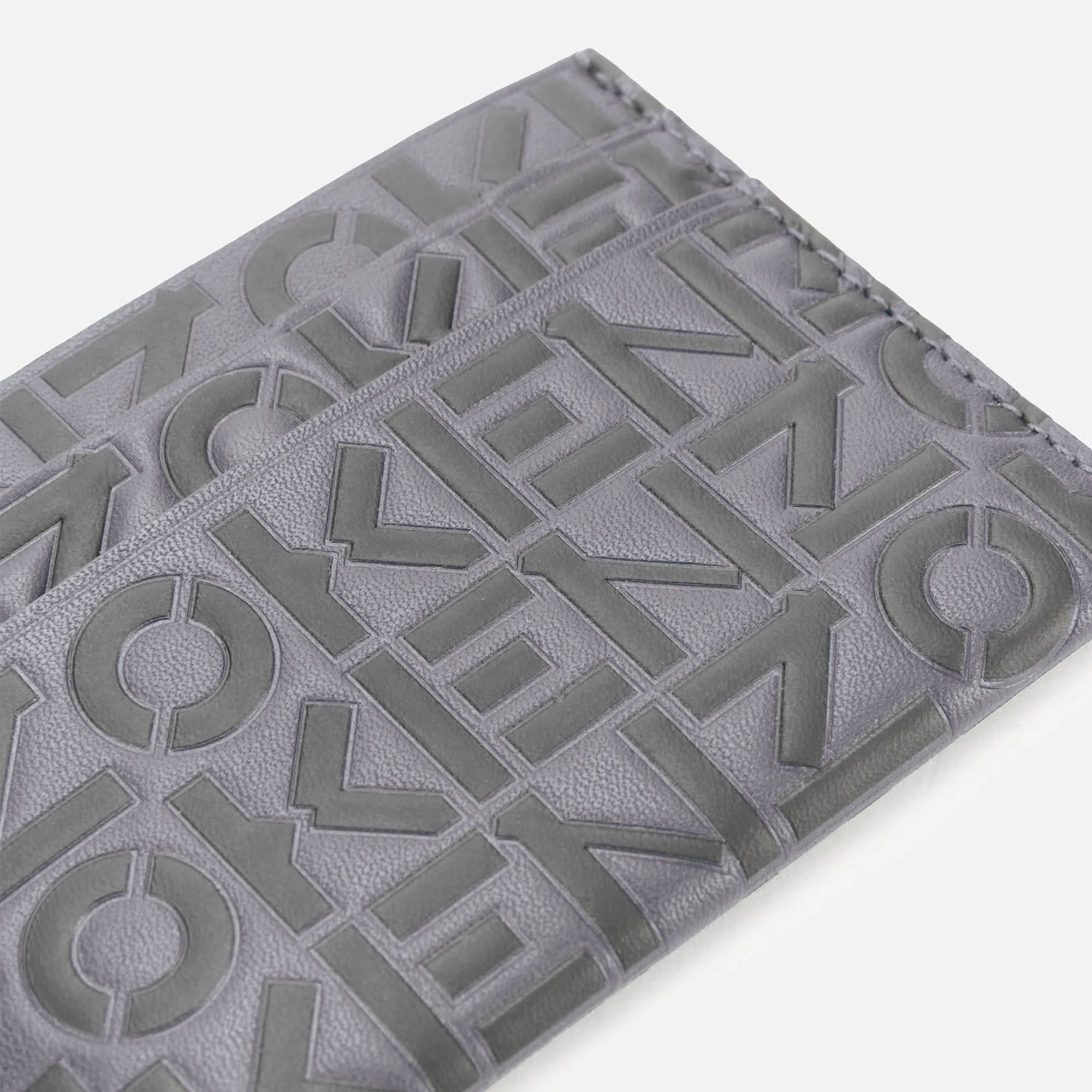 KENZO Monogram Leather Card Holder - Black