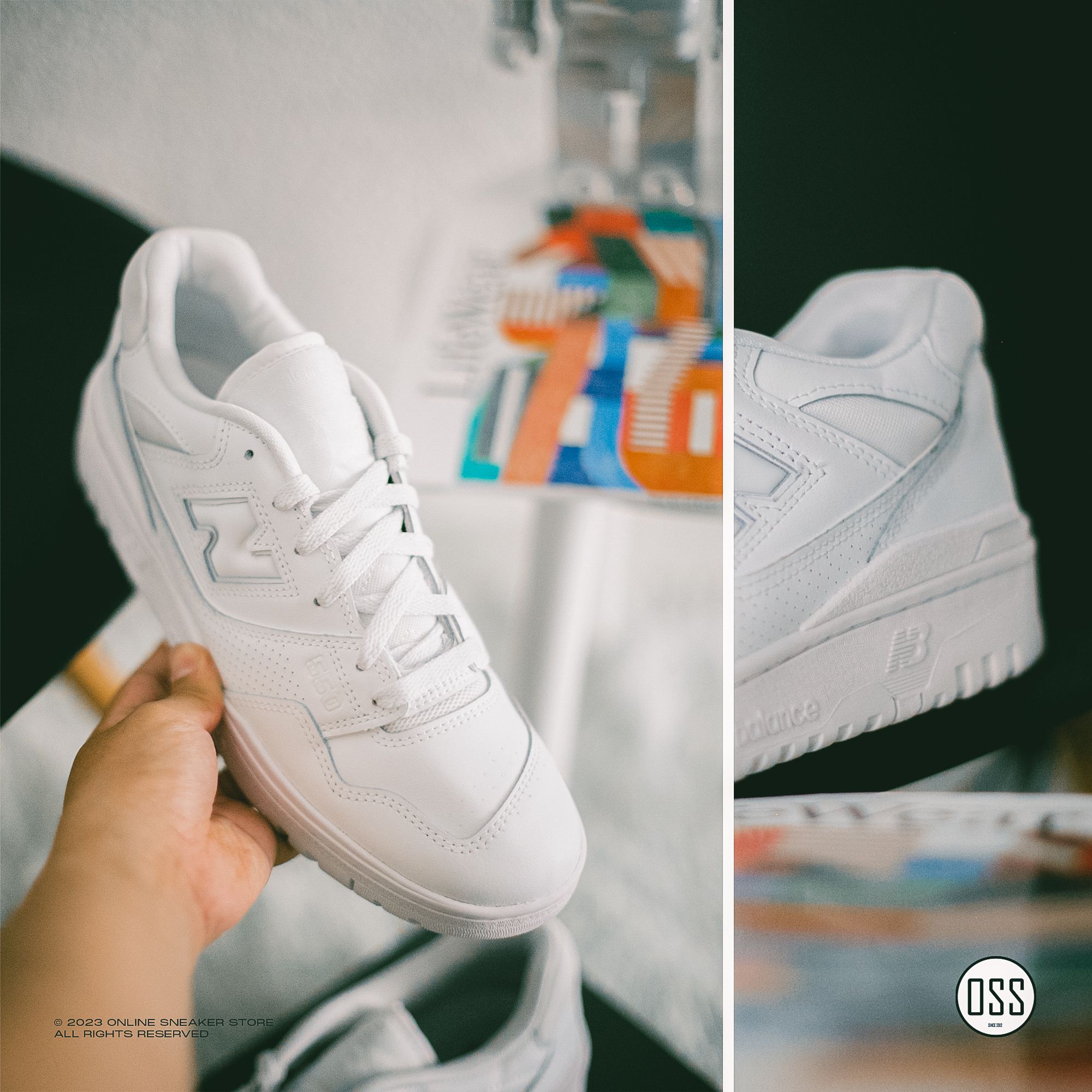  New Balance 550 - White / White 