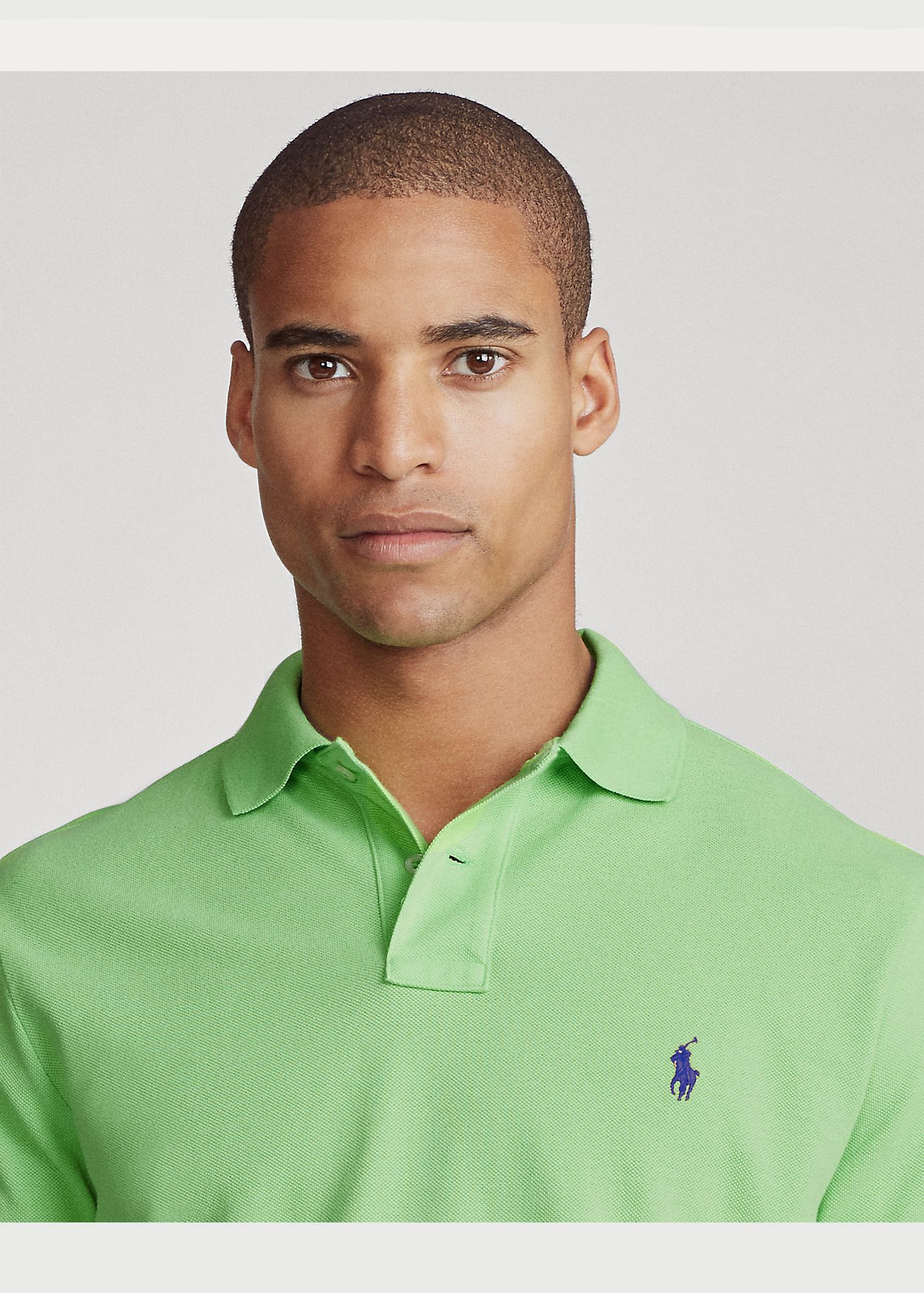  Ralph Lauren The Iconic Mesh Polo Shirt - Kiwi Lime (Slim) 