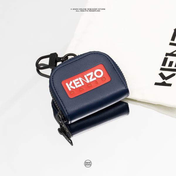  KENZO Paris Leather Airpods Case - Navy 
