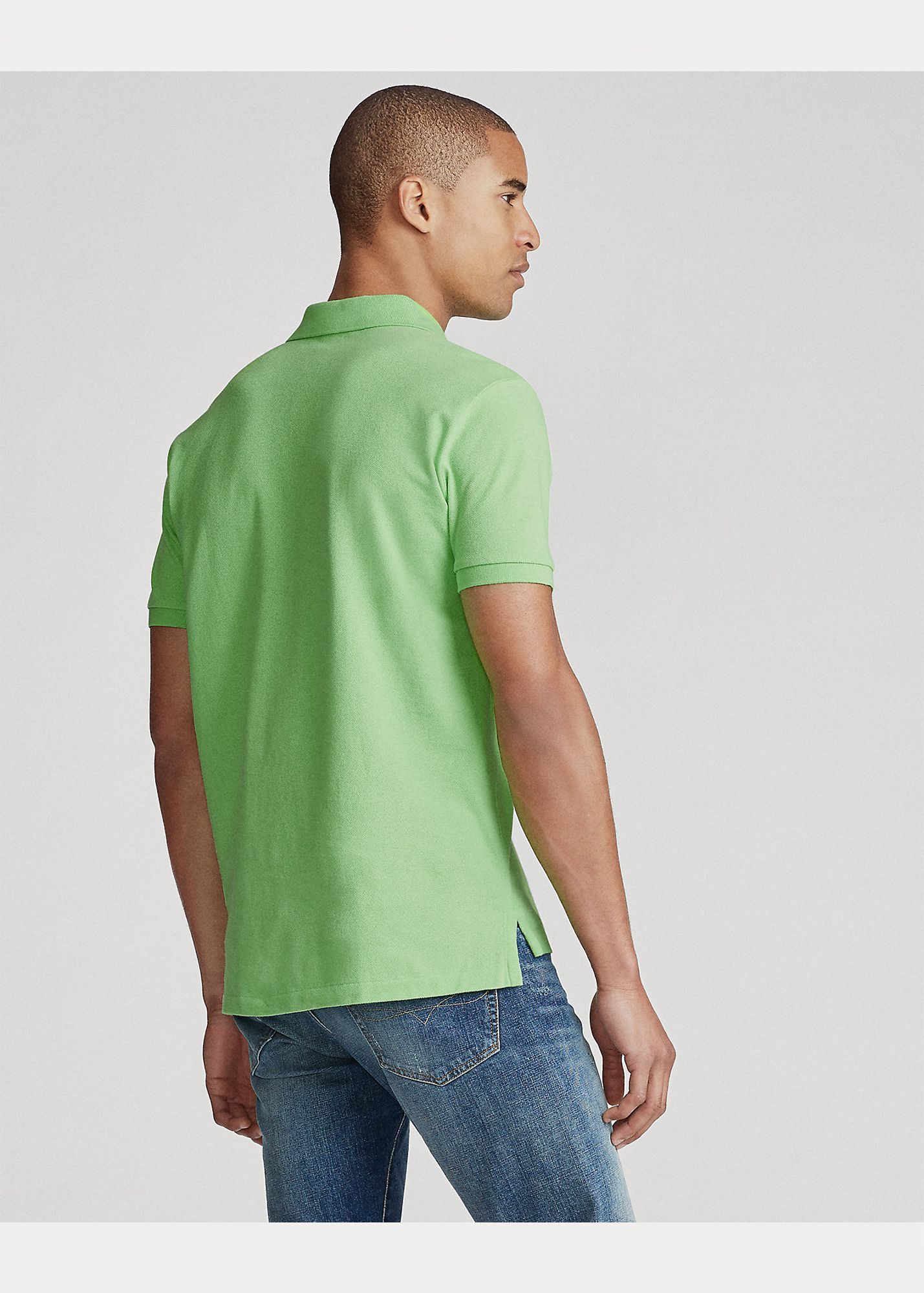  Ralph Lauren The Iconic Mesh Polo Shirt - Kiwi Lime (Slim) 