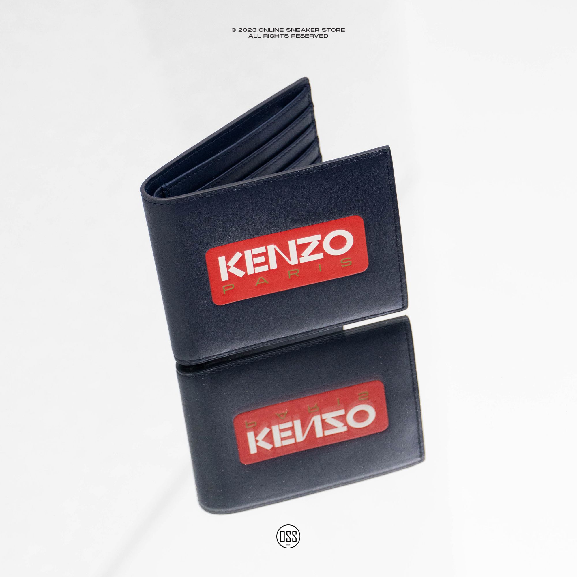  KENZO Paris Leather Wallet - Navy 