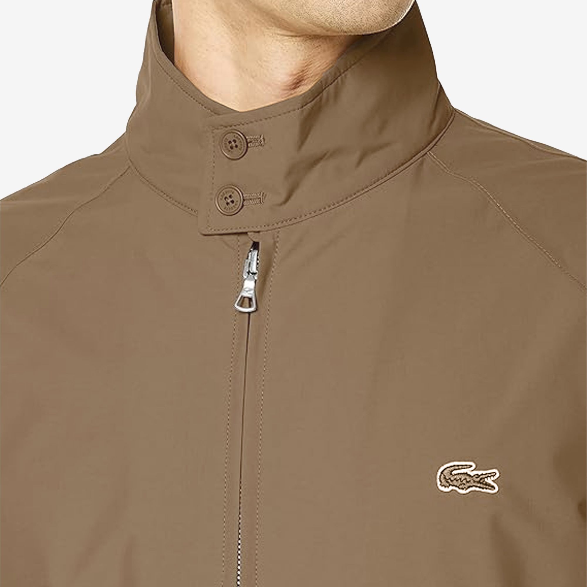  Lacoste Water-Repellent Light Twill Jacket - Beige 