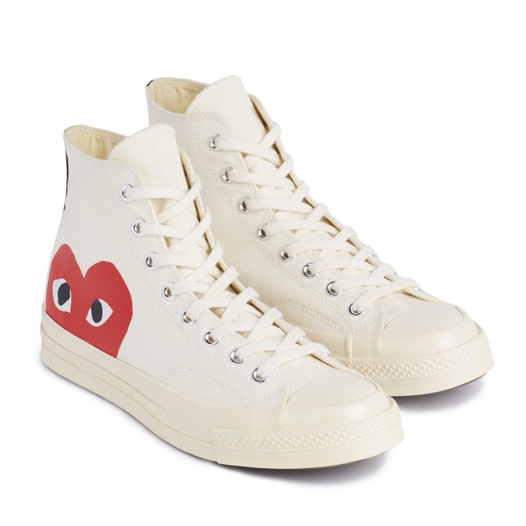 Comme des Garcons PLAY x Converse Chuck Taylor 1970s High - Off White