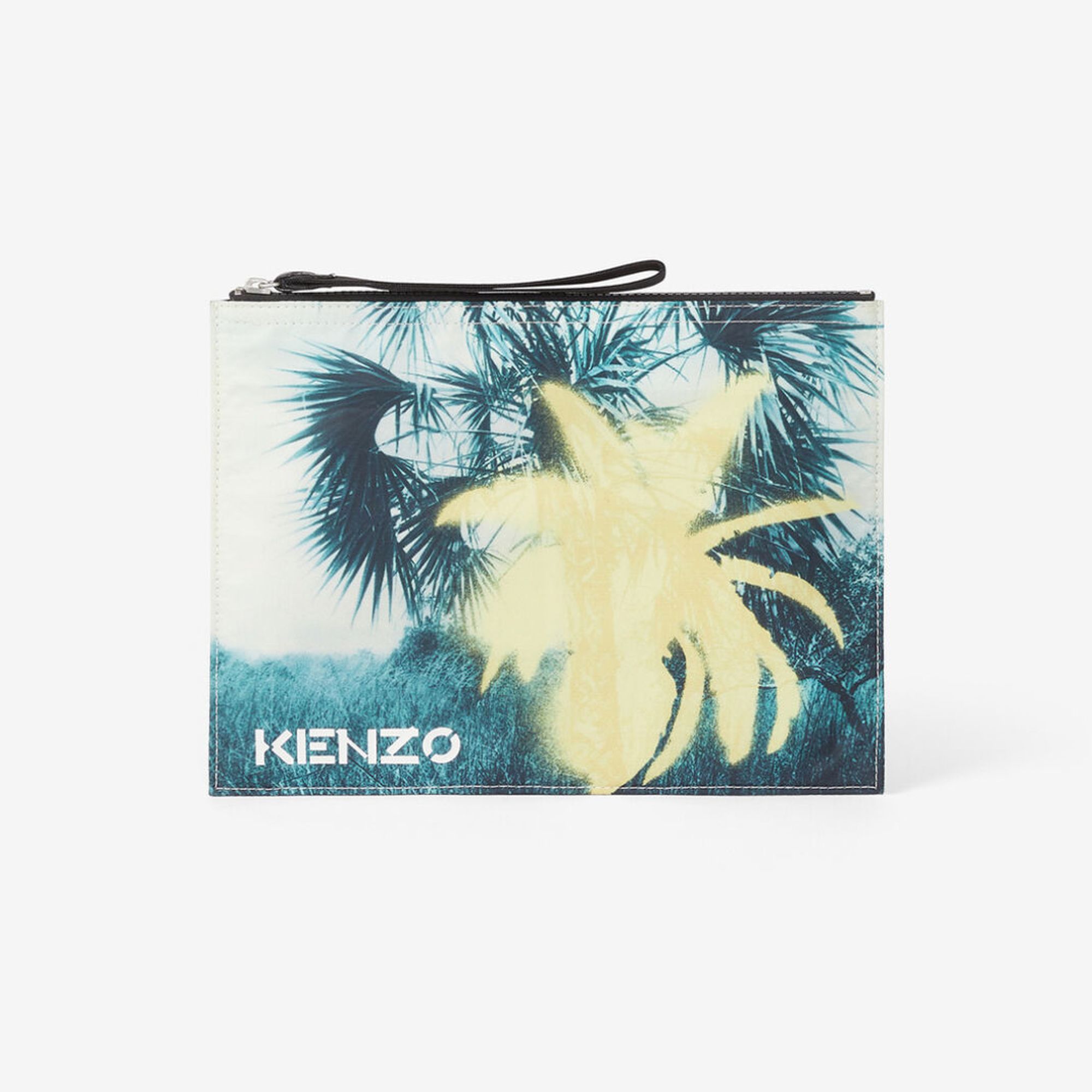 KENZO Hawaiian Graffiti Large Clutch - Vanilla