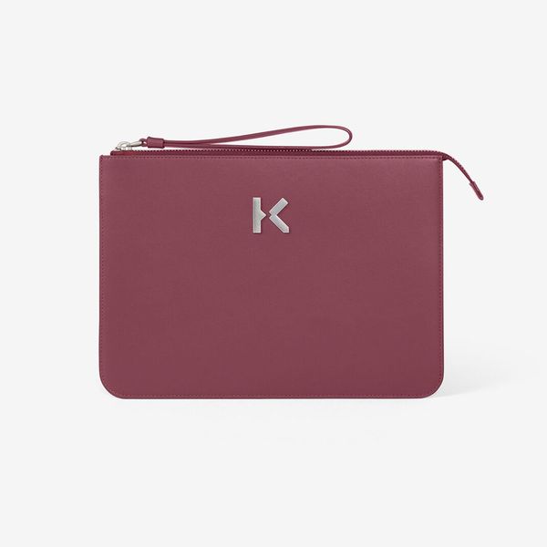  KENZO K Leather Clutch - Blackberry 