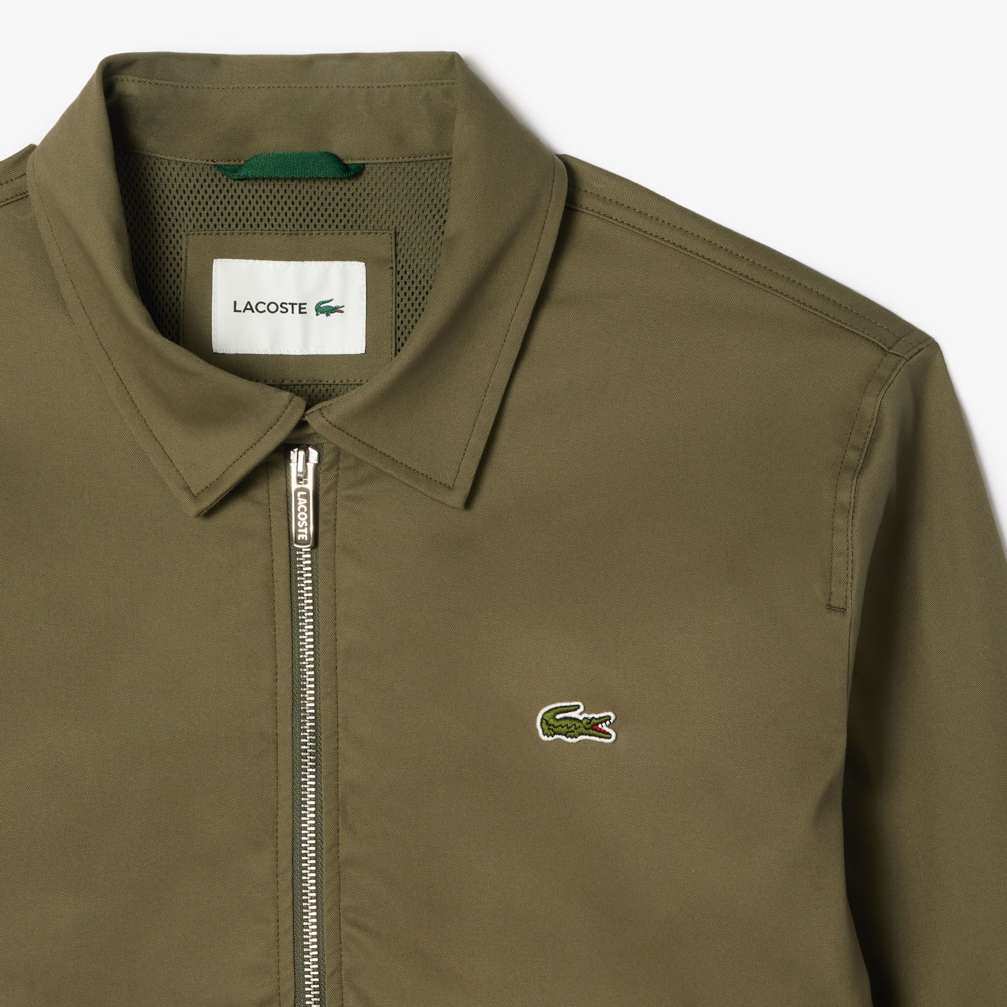  Lacoste Water-Repellent Lightweight Twill Jacket - Green 