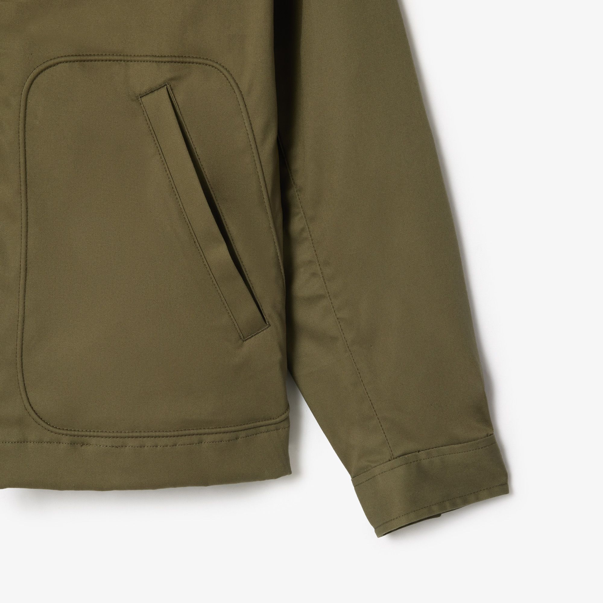  Lacoste Water-Repellent Lightweight Twill Jacket - Green 