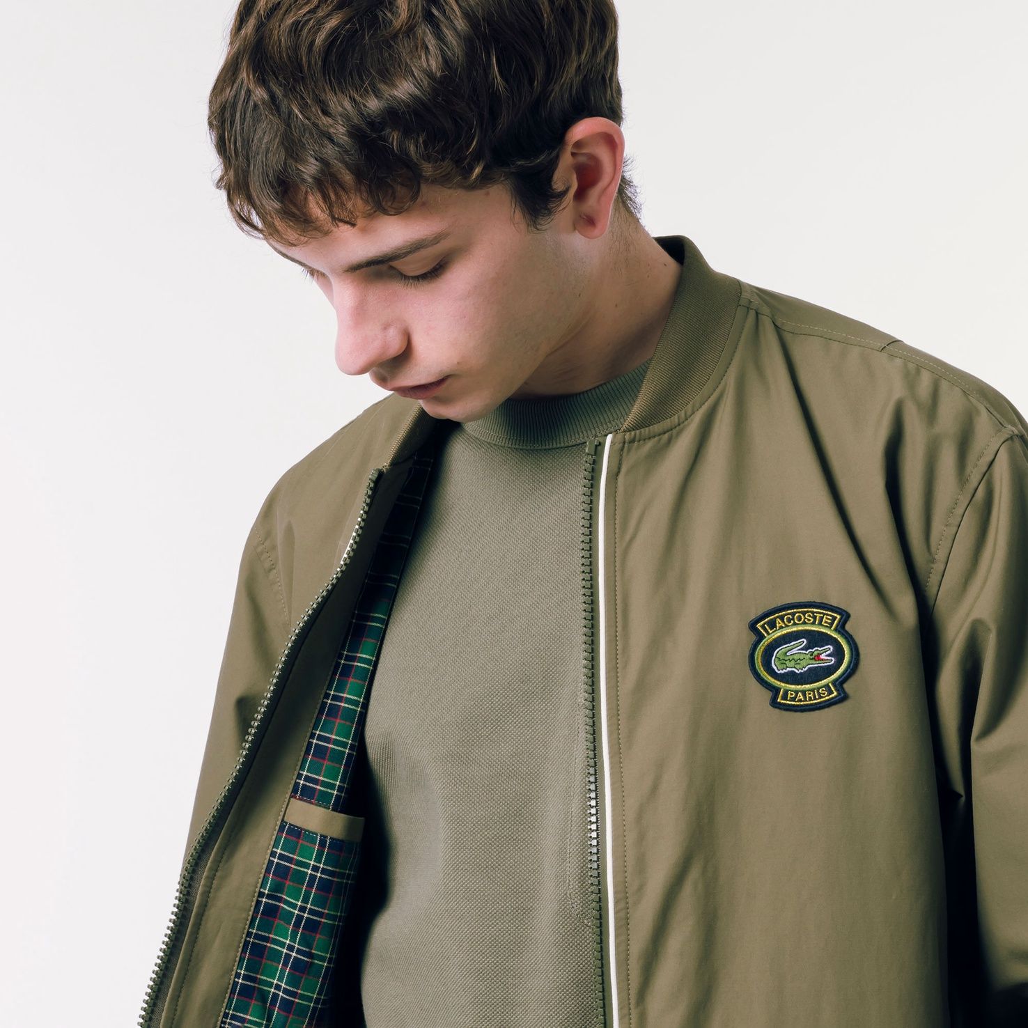 Lacoste Lightweight Bomber Jacket - Khaki