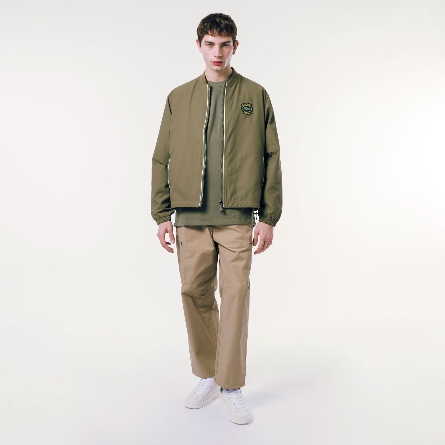 Lacoste Lightweight Bomber Jacket - Khaki