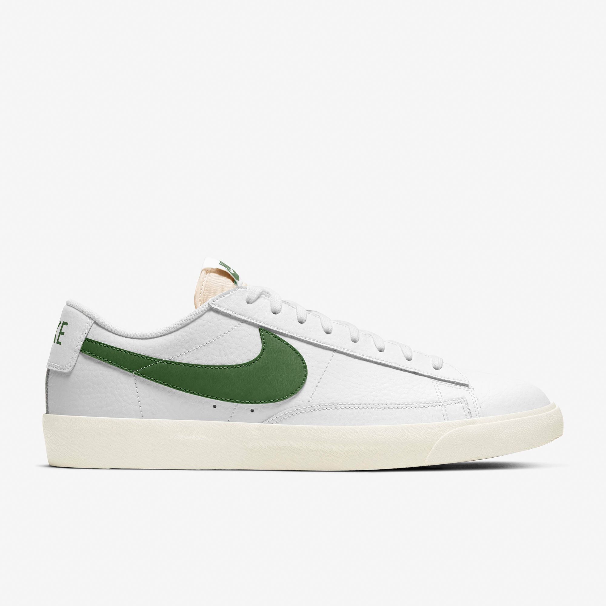 Nike Blazer Low Leather - White/Forest Green