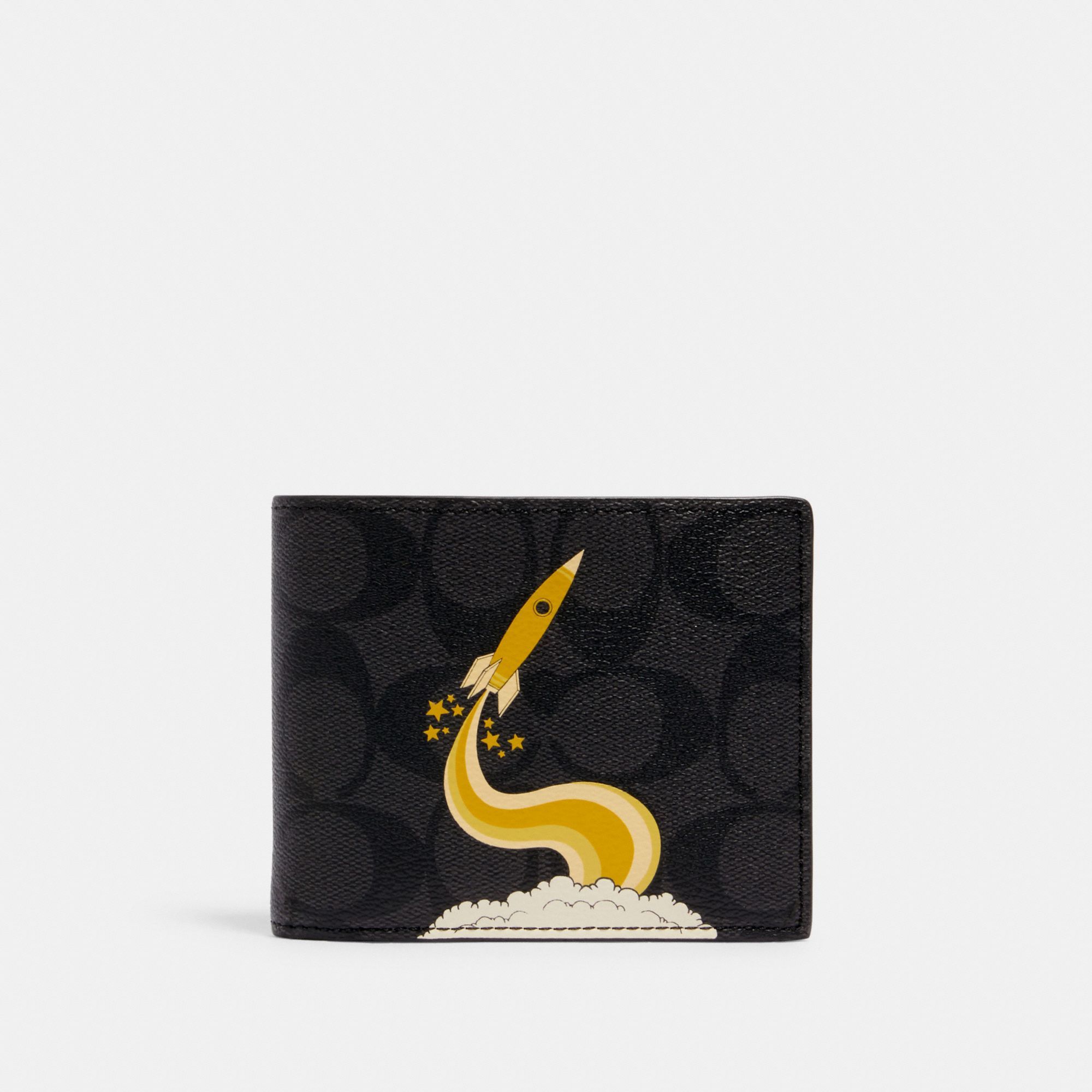 Coach 3 In 1 Wallet In Signature Canvas With Triumph Motif - Black