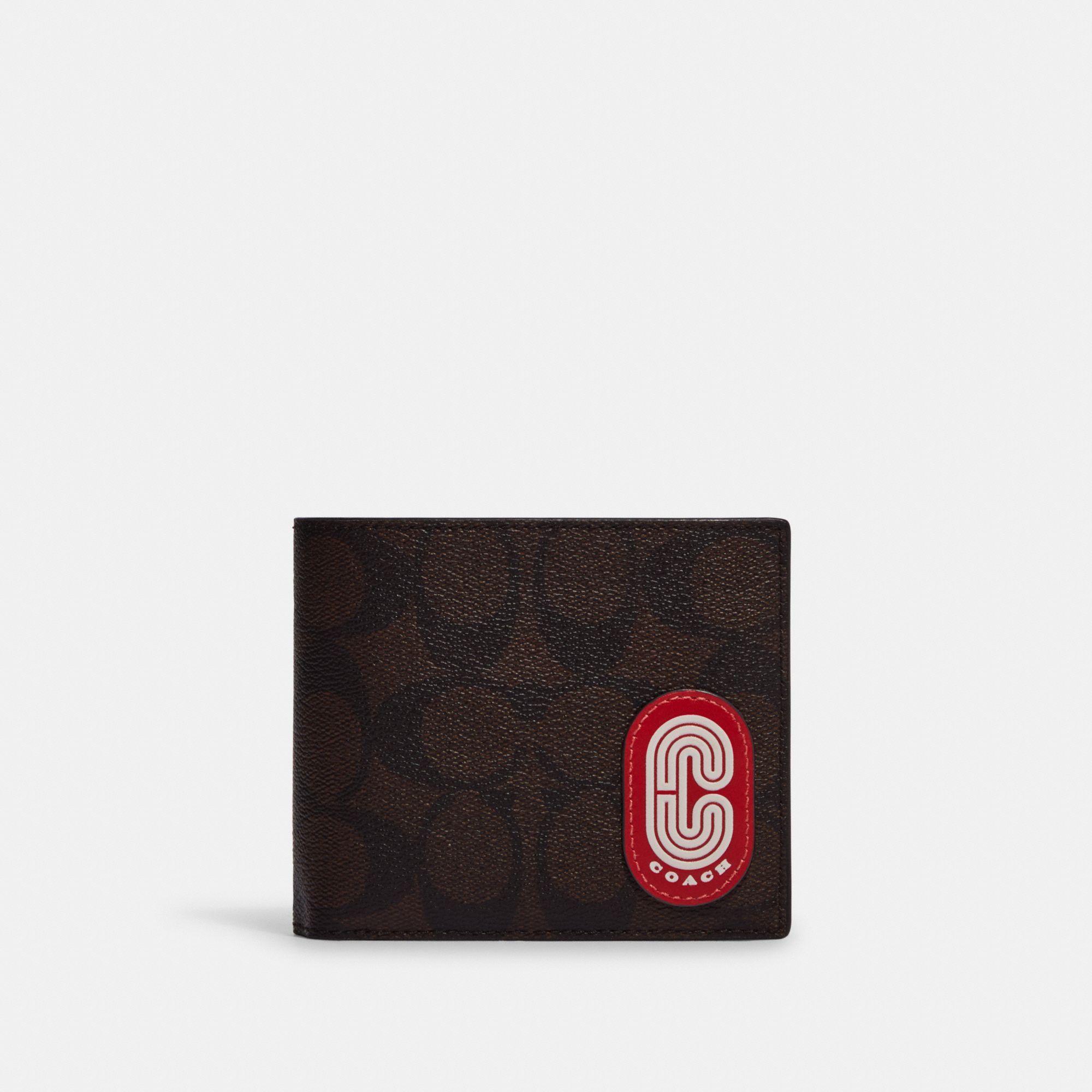 Coach 3 In 1 Wallet In Colorblock Signature Canvas With Coach Patch - Gunmetal