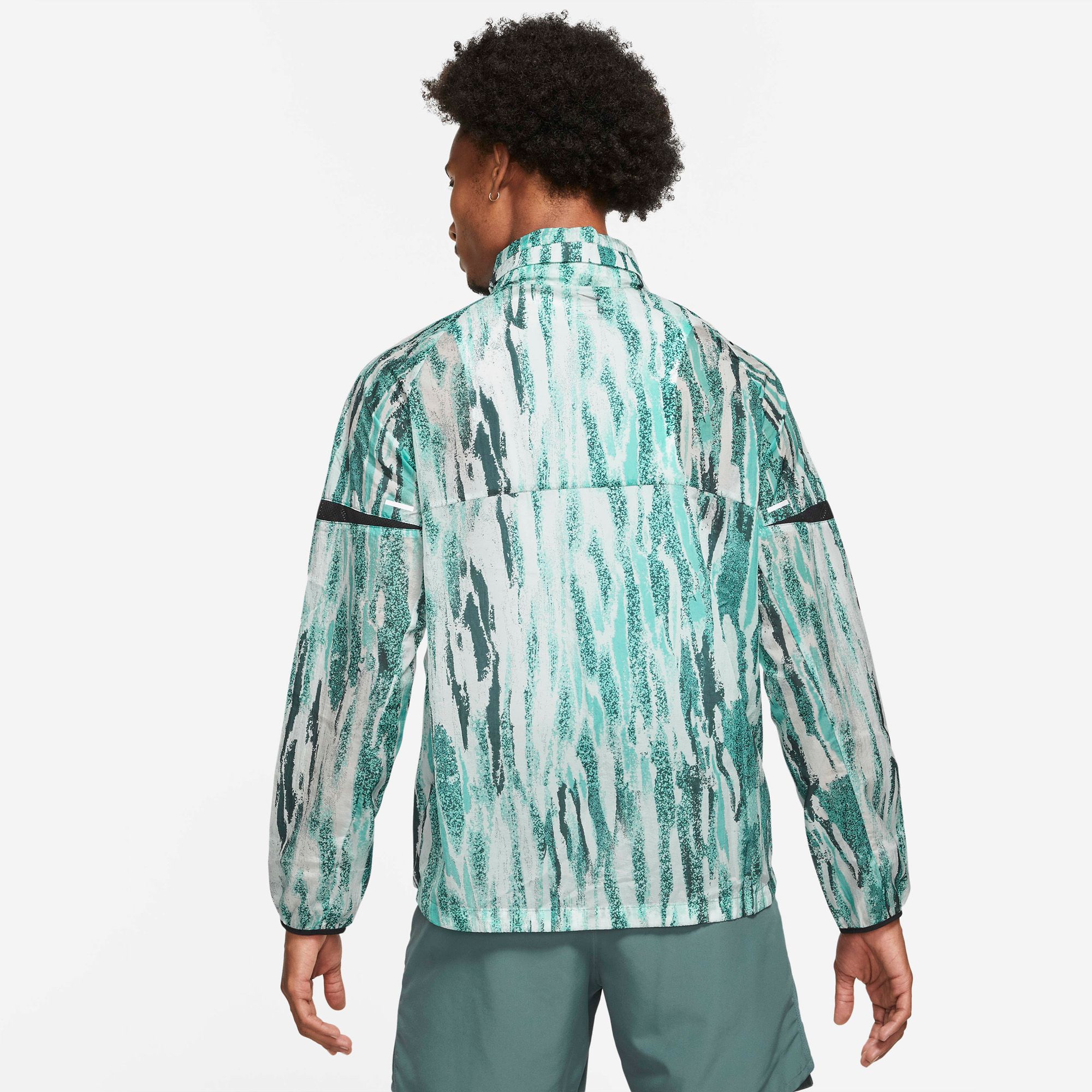 Nike Windrunner Wild Run Printed Running Jacket - Hasta/Black