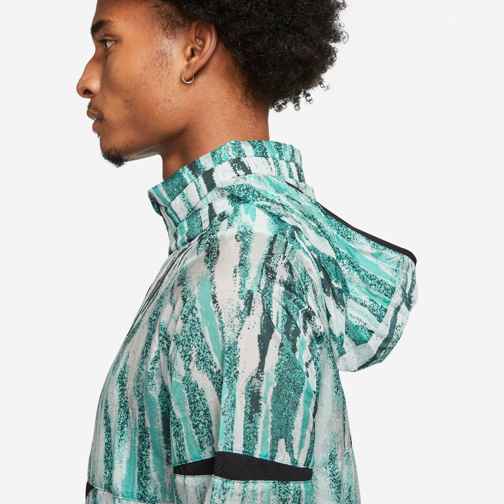 Nike Windrunner Wild Run Printed Running Jacket - Hasta/Black