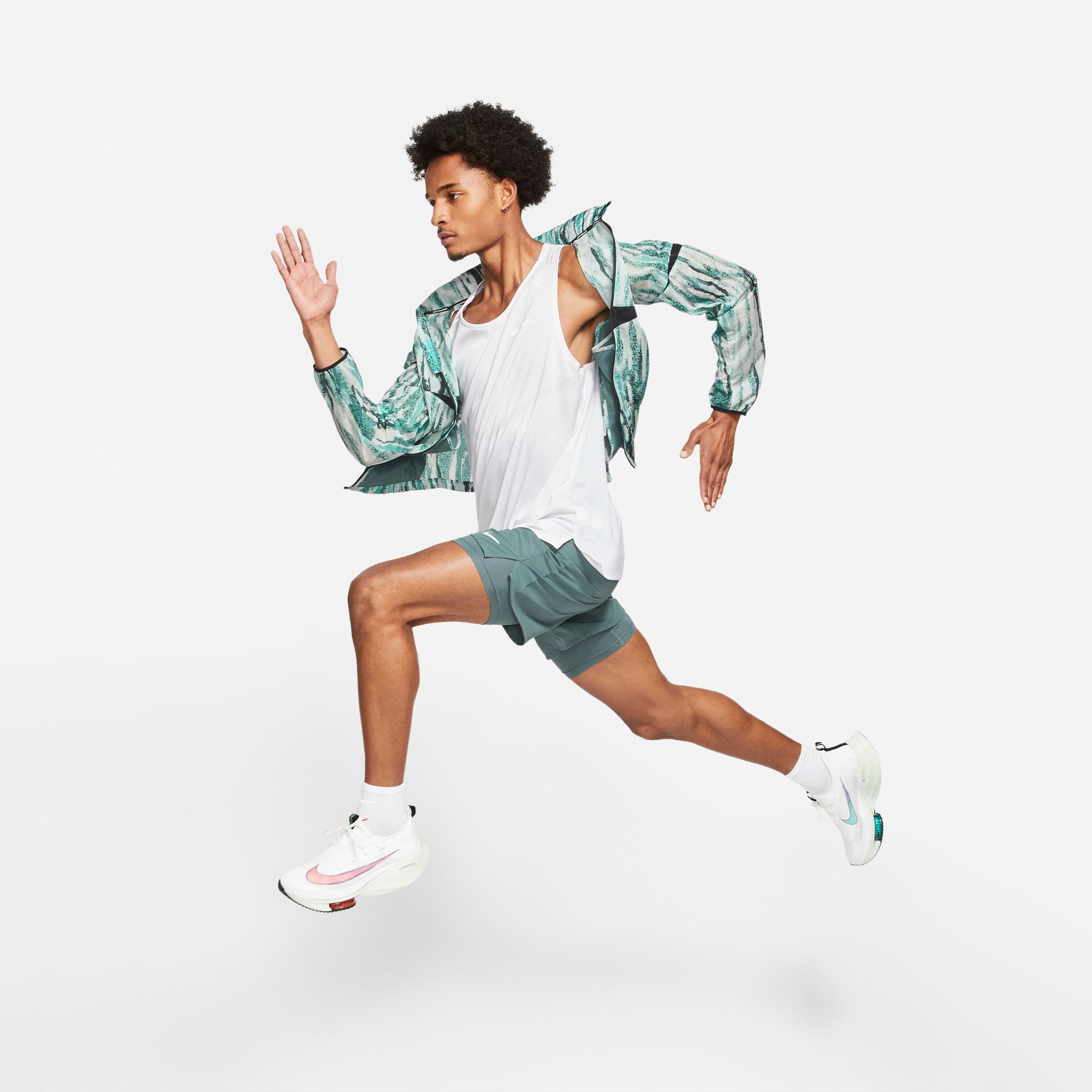Nike Windrunner Wild Run Printed Running Jacket - Hasta/Black
