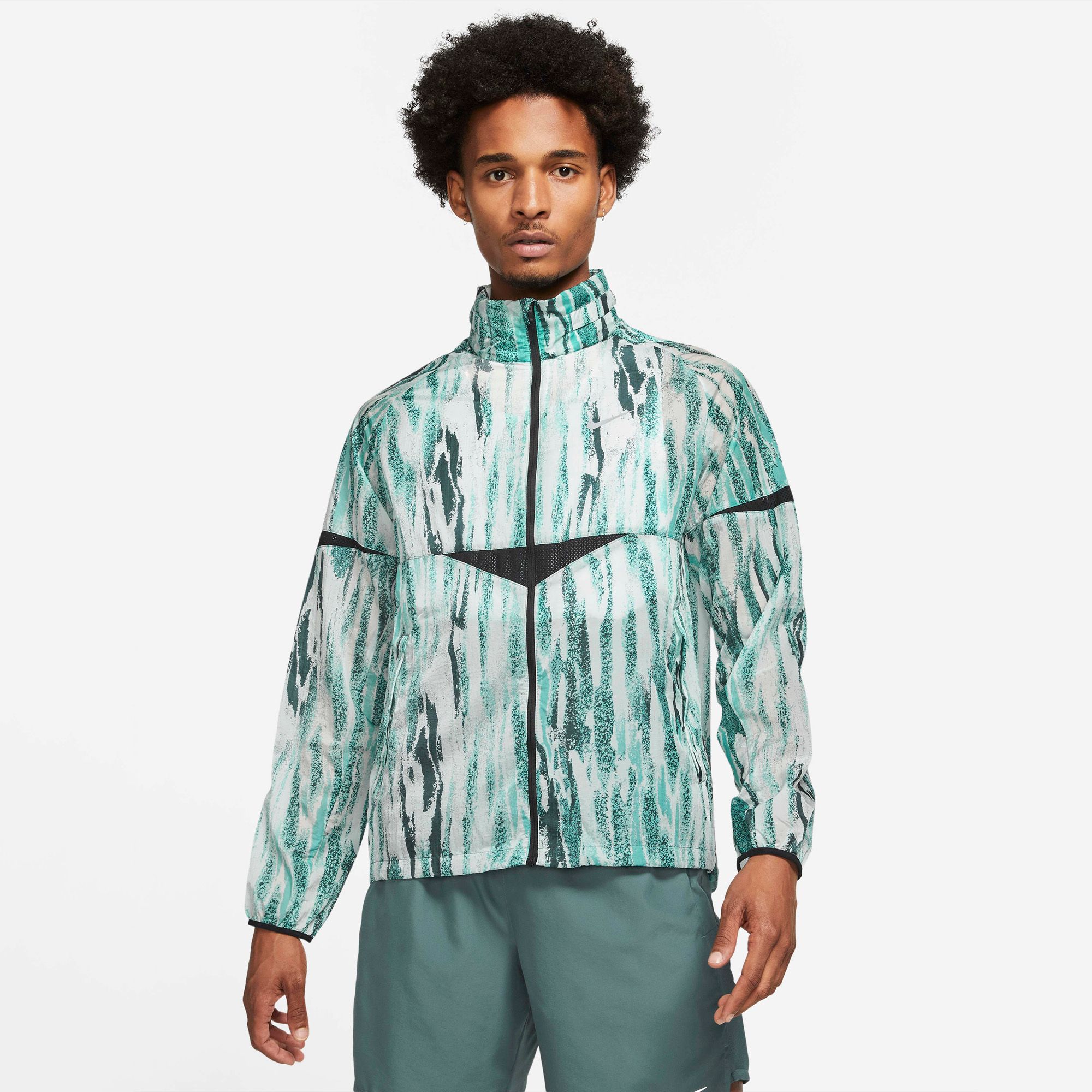 Nike Windrunner Wild Run Printed Running Jacket - Hasta/Black