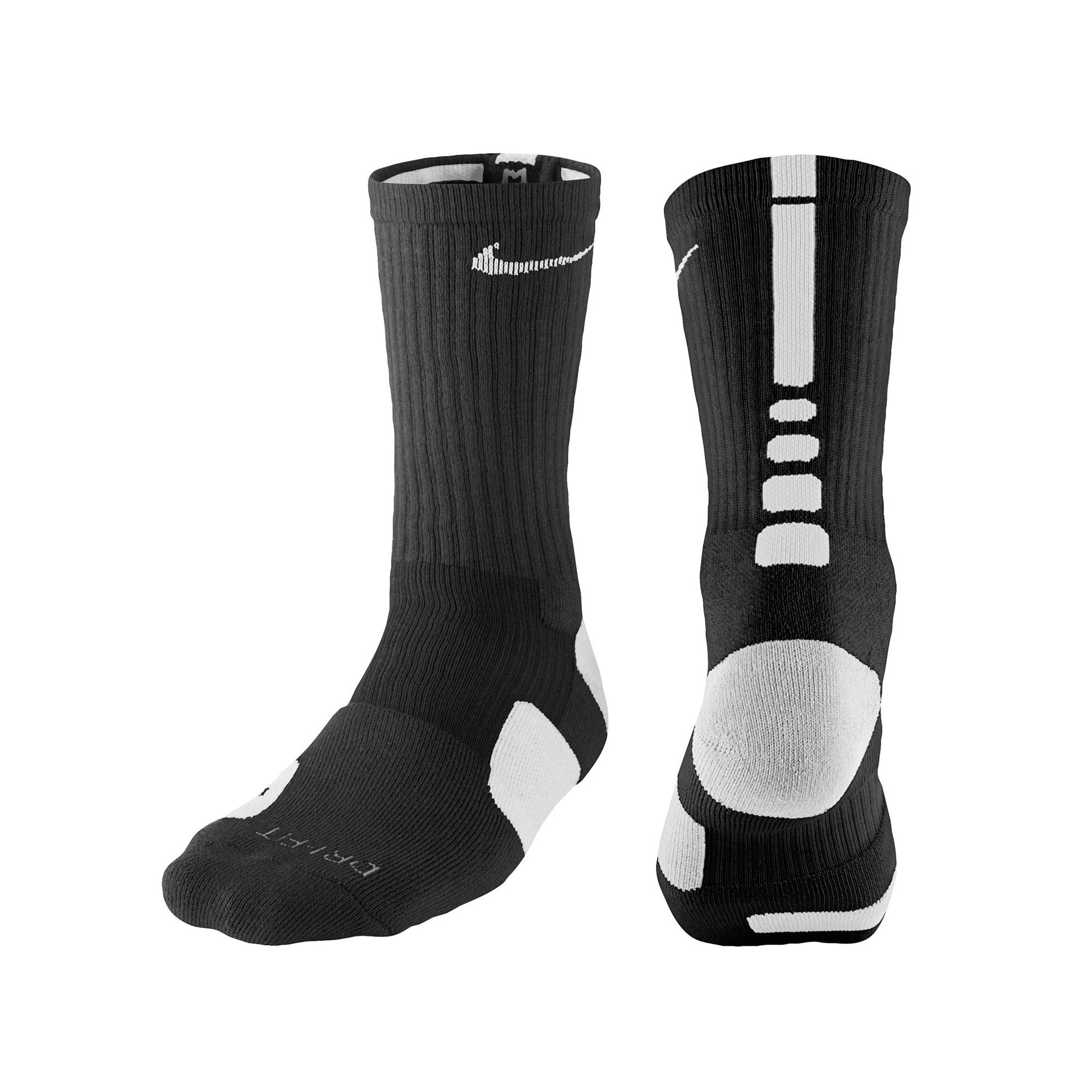 Nike Elite 1.0 Crew Basketball Socks - Black/Grey