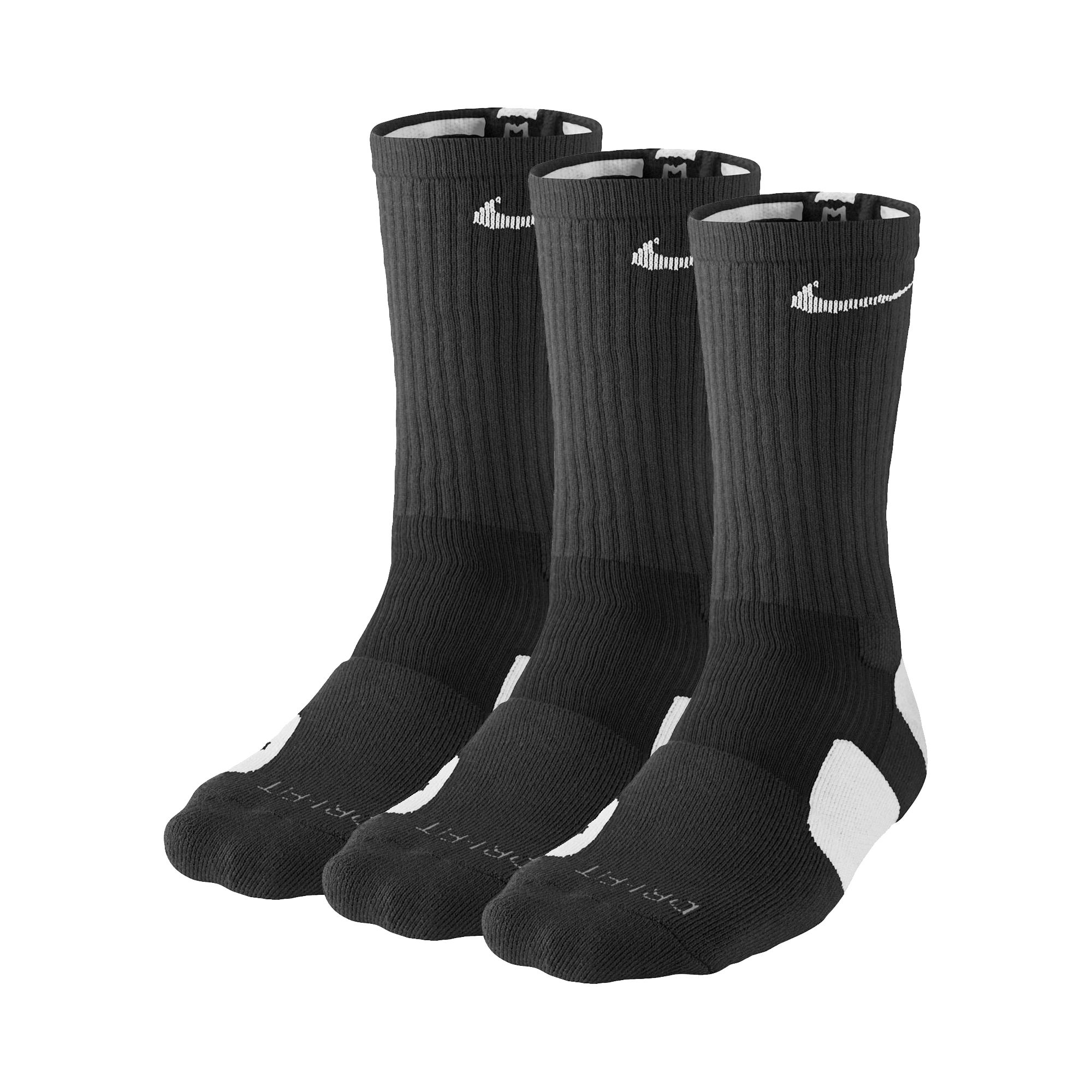 Nike Elite 1.0 Crew Basketball Socks - Black/Grey