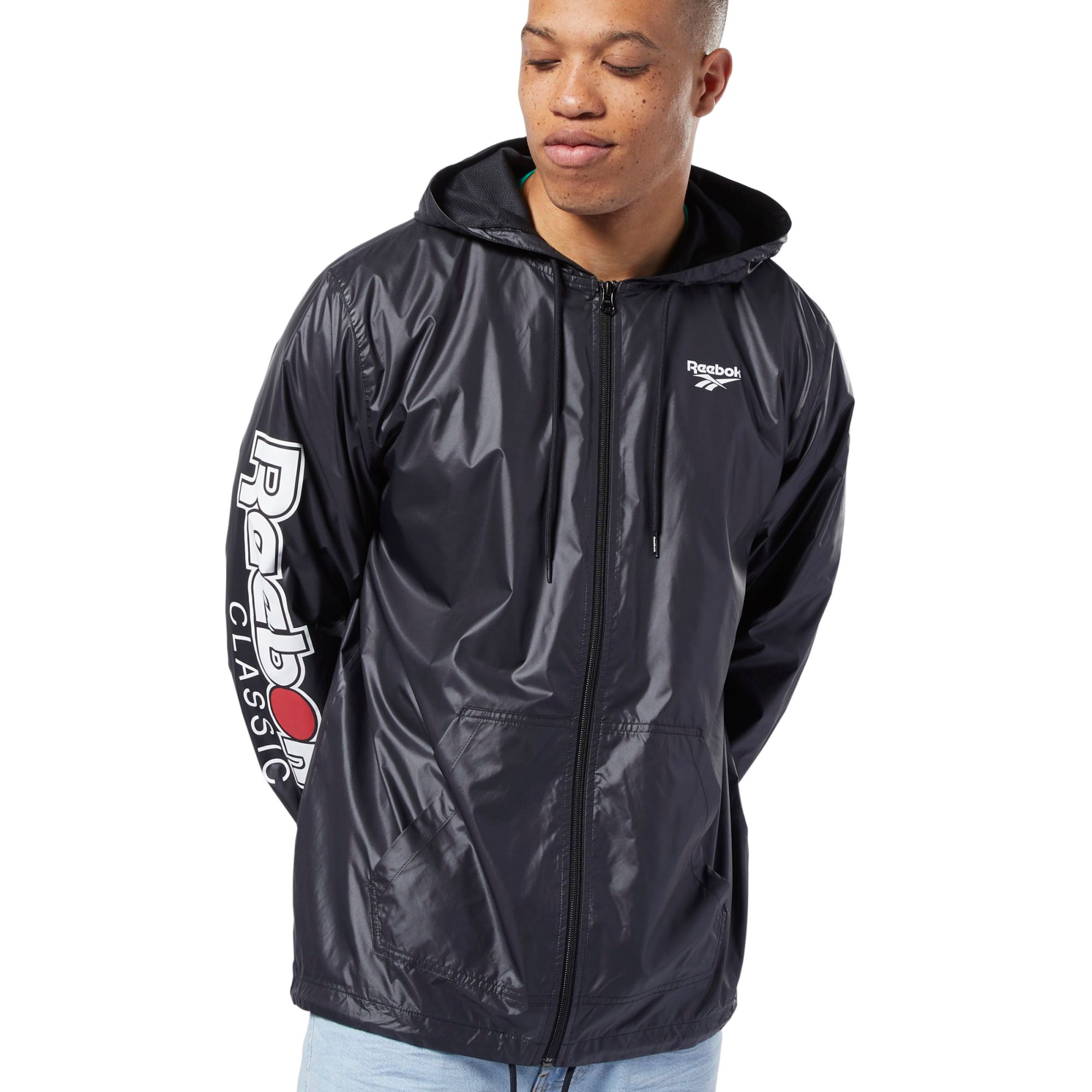 Reebok Classics International Red Button Windbreaker
