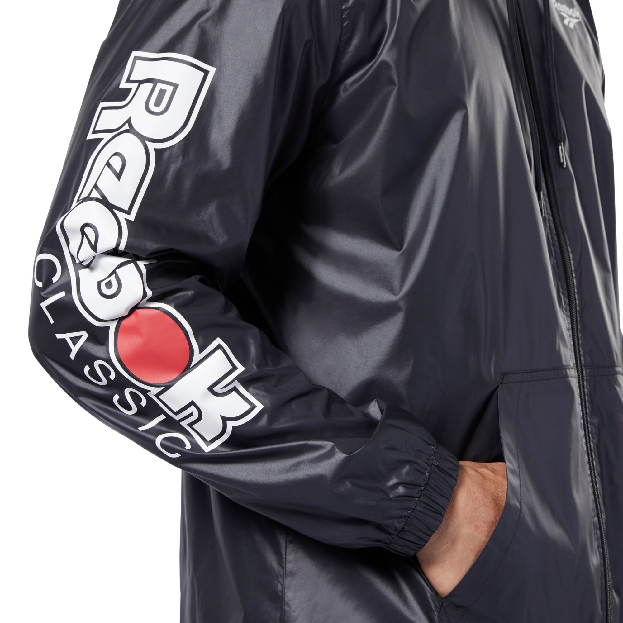 Reebok Classics International Red Button Windbreaker