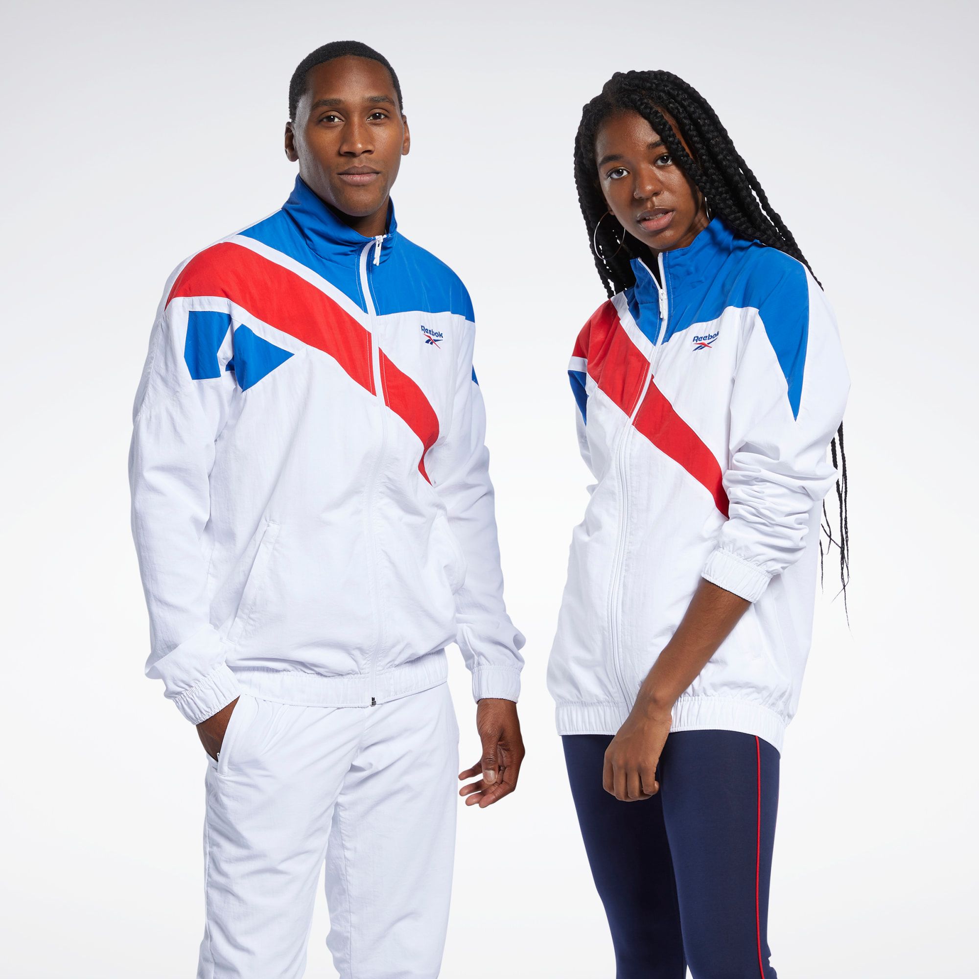 Reebok Classics Vector Track Jacket - White/Blue/Red
