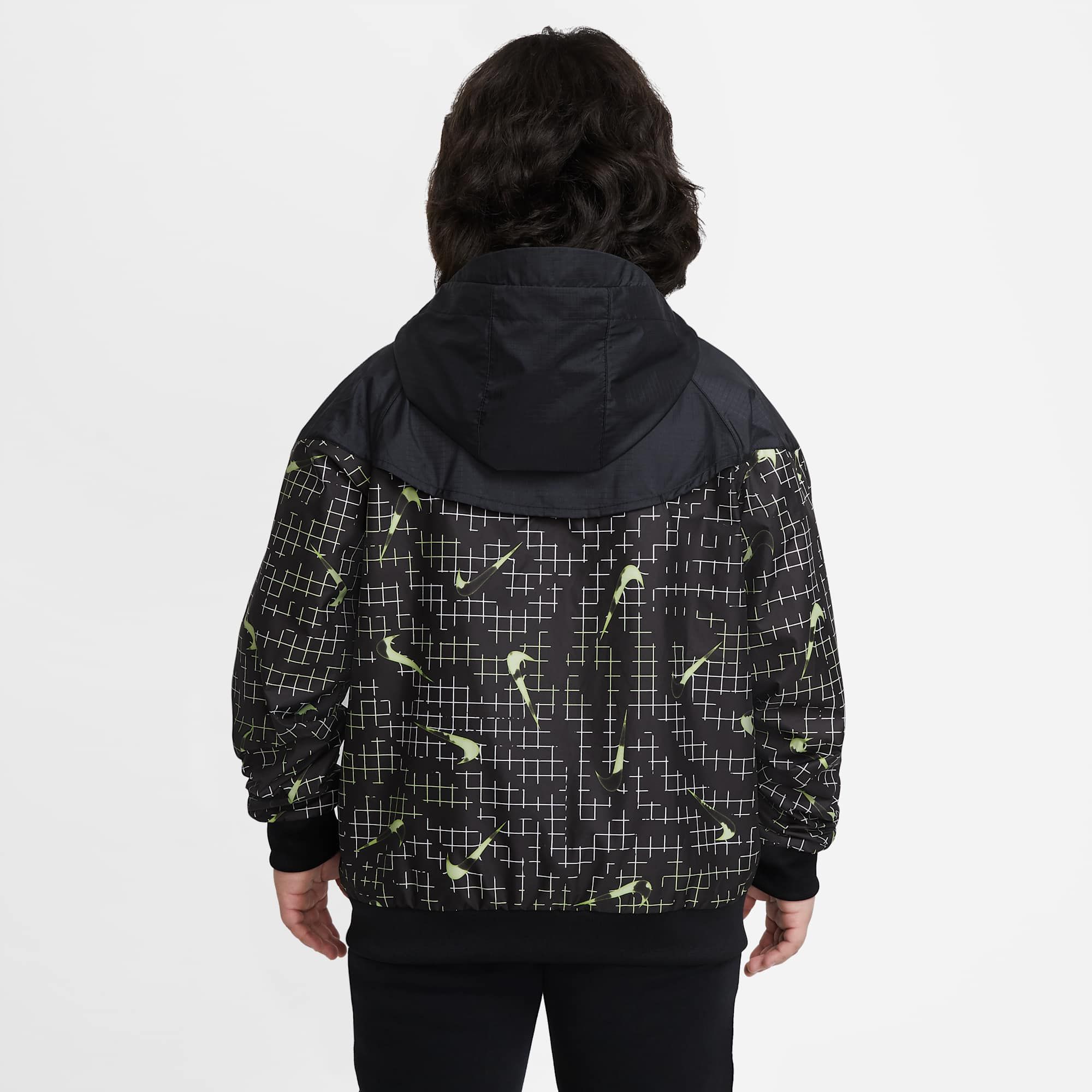 Nike Sporstwear Windrunner Kid Jacket - Black / Barely Volt