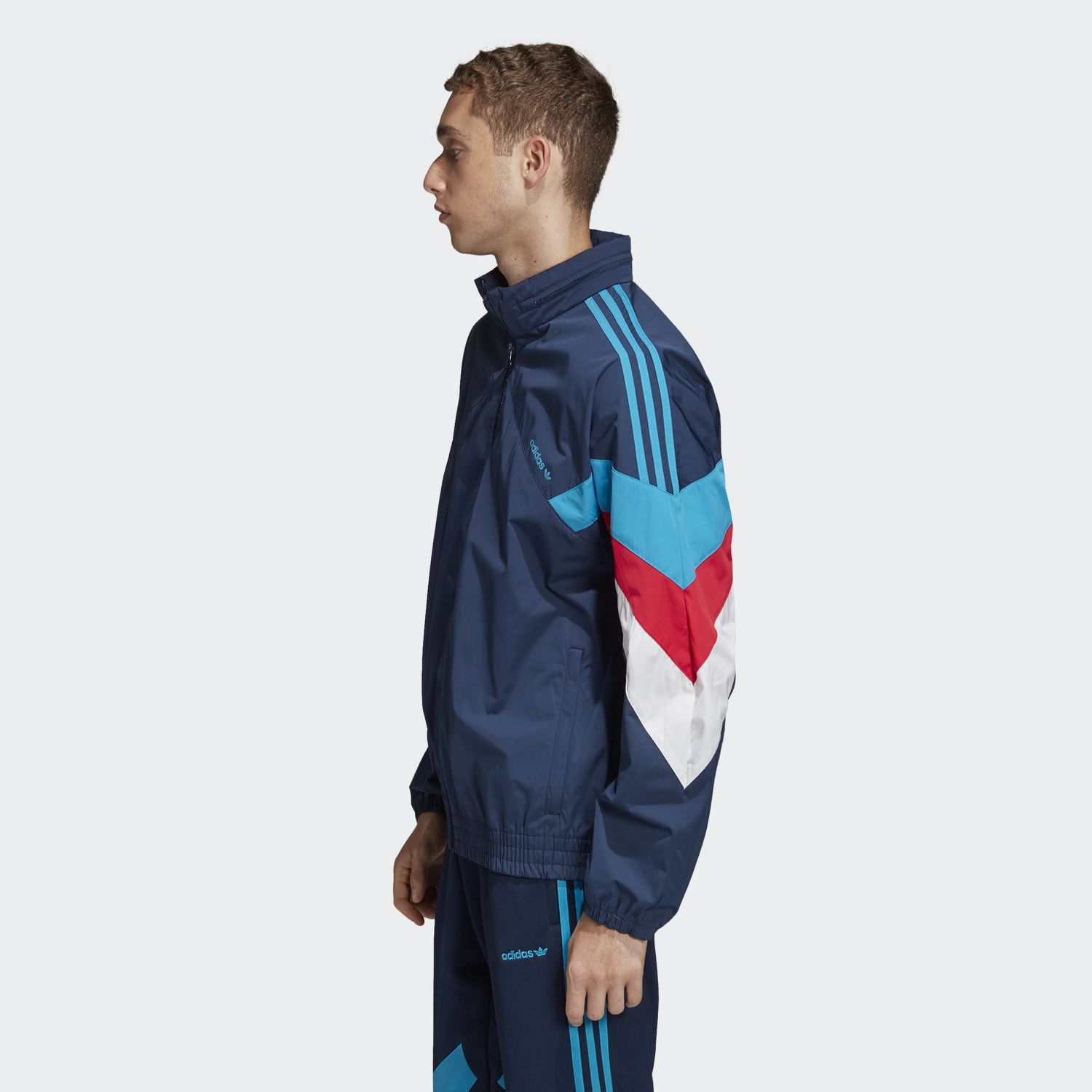 adidas Palmeston Windbreaker - Collegiate Navy/Bold Aqua