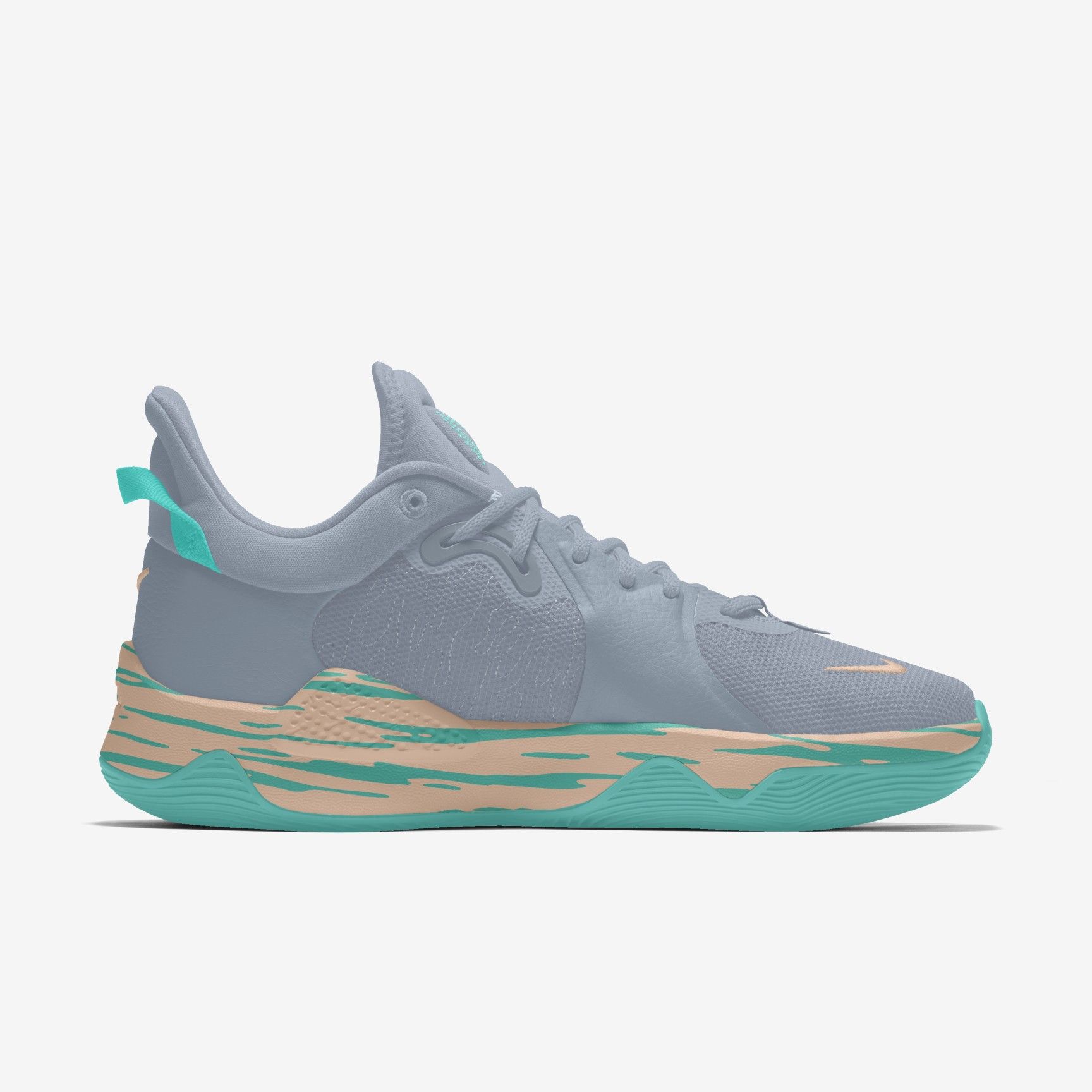 Nike PG 5 By You - Wolf Grey/Crimson Tint/Tropical Twist