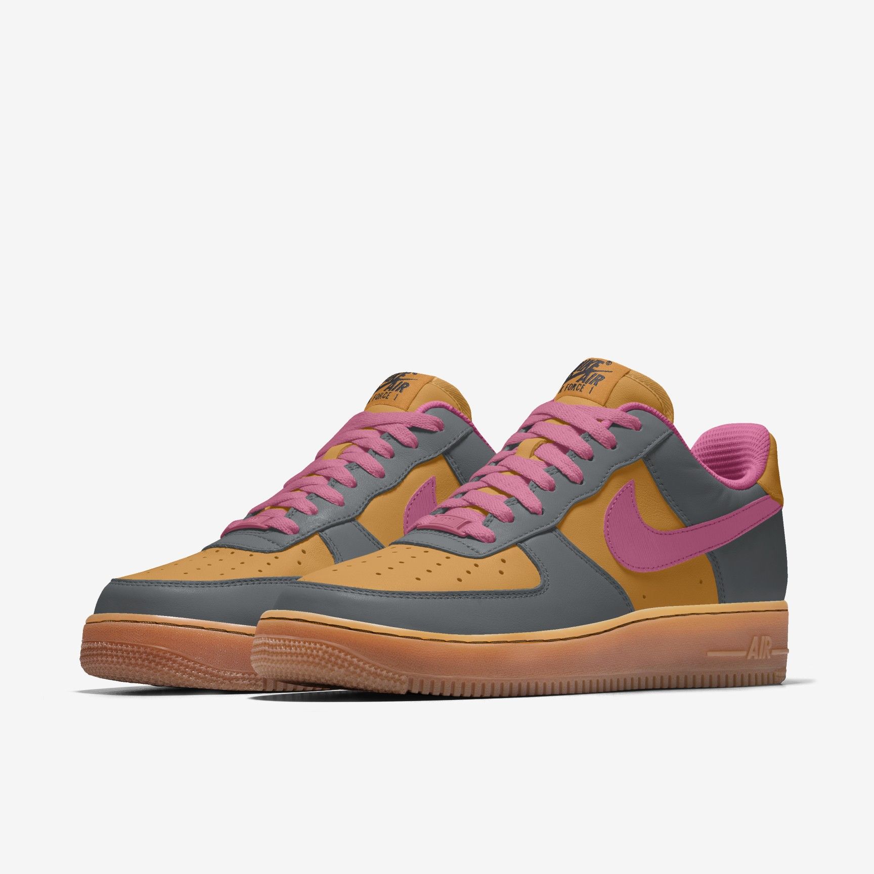 Nike Air Force 1 Low By You - Honeycomb/Smoke Grey/Magic Flamingo