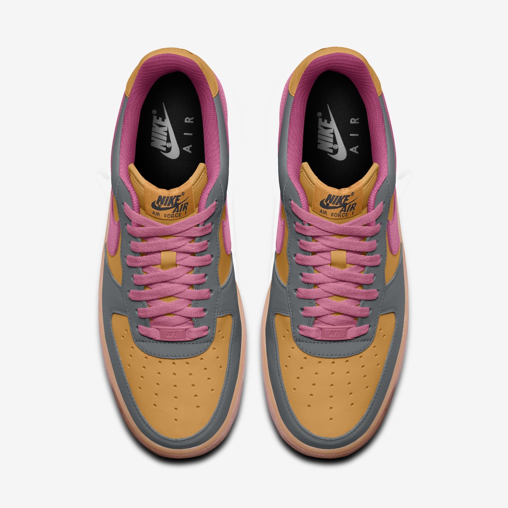 Nike Air Force 1 Low By You - Honeycomb/Smoke Grey/Magic Flamingo