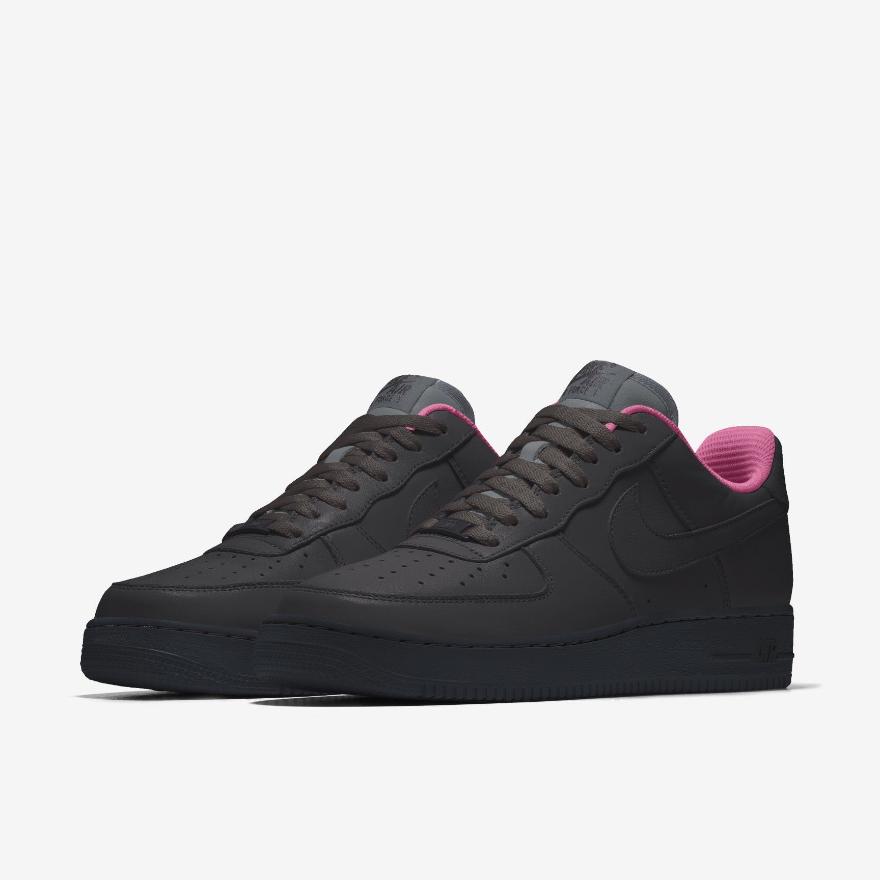 Nike Air Force 1 Low By You - Black/Magic Flamingo/Smoke Grey