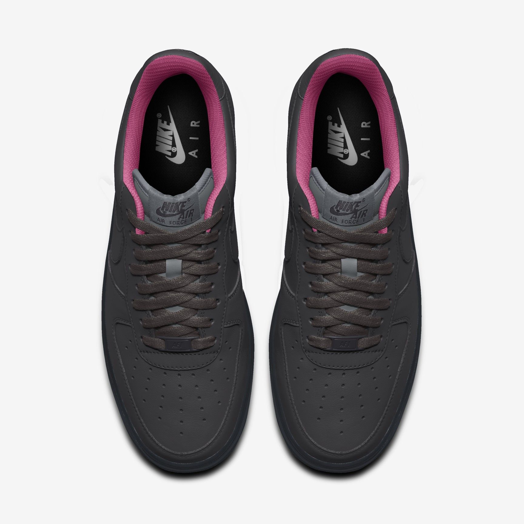 Nike Air Force 1 Low By You - Black/Magic Flamingo/Smoke Grey