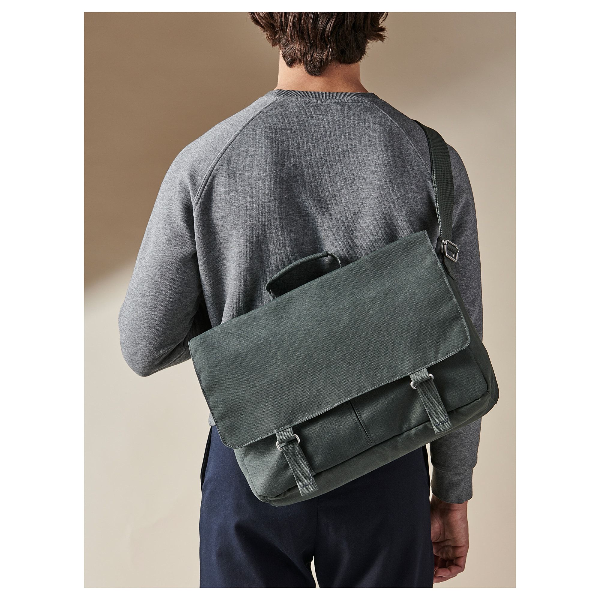 IKEA DRÖMSÄCK Messenger Bag - Olive Green