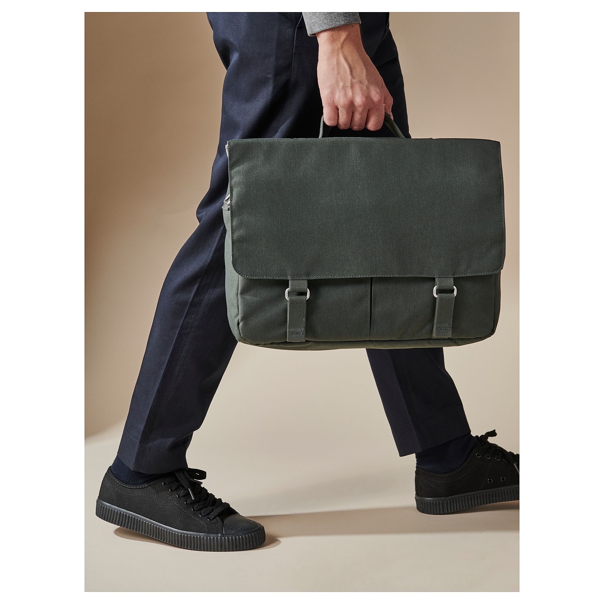 IKEA DRÖMSÄCK Messenger Bag - Olive Green
