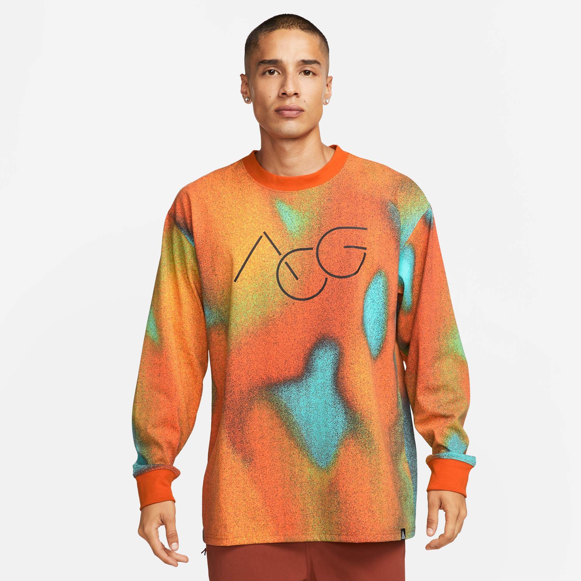 Nike ACG Snowdrift Allover Print Long-Sleeve Tee - Tour Yellow