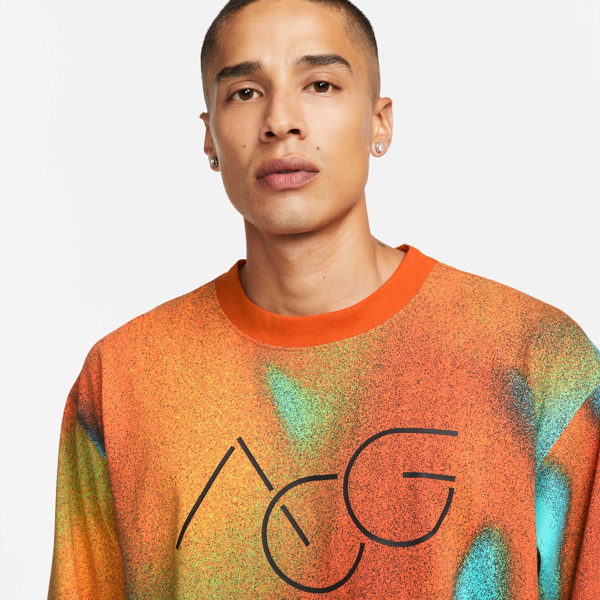 Nike ACG Snowdrift Allover Print Long-Sleeve Tee - Tour Yellow