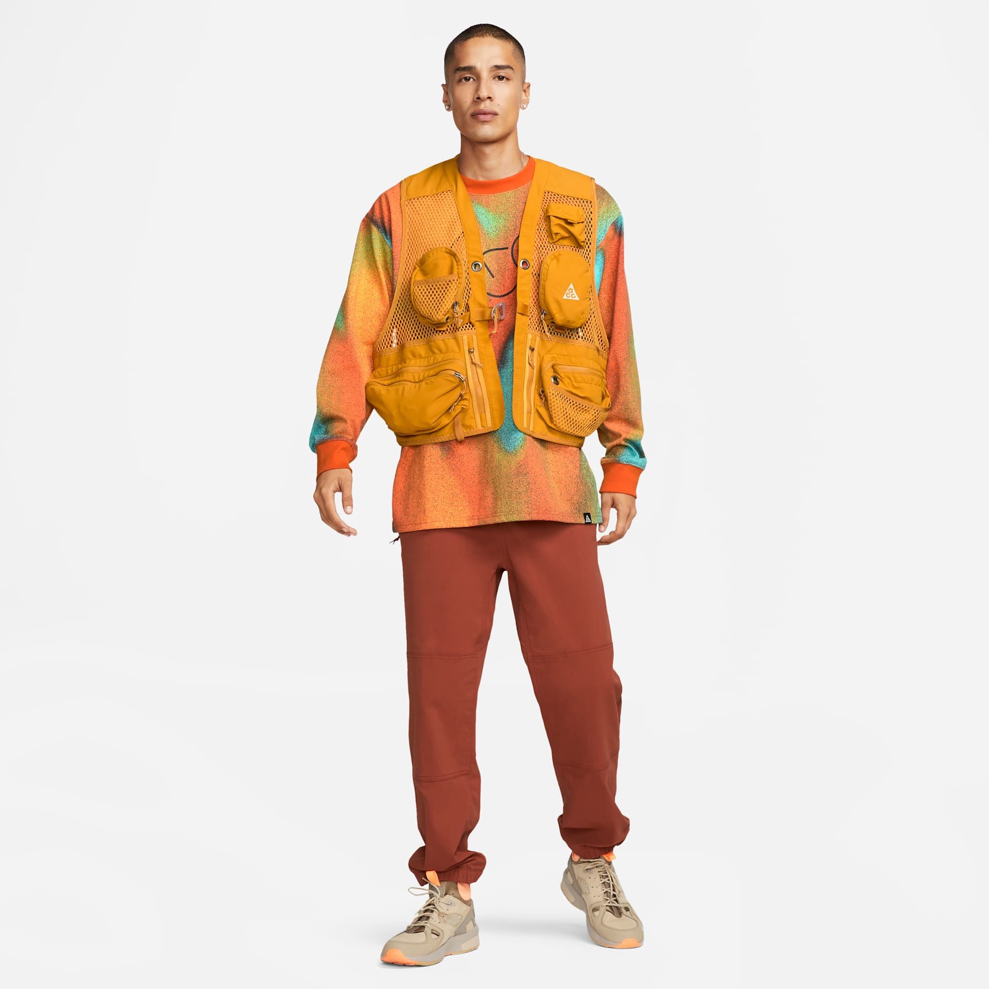 Nike ACG Snowdrift Allover Print Long-Sleeve Tee - Tour Yellow